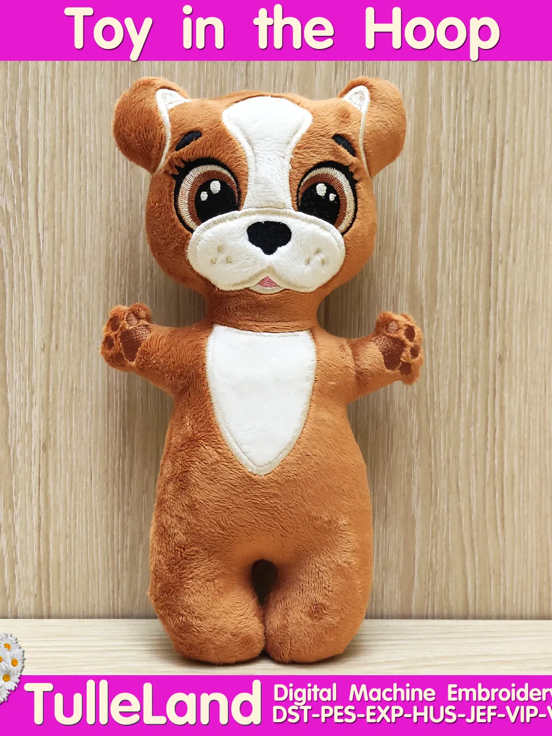 Dog toy Stuffed ITH Pattern Machine embroidery design Dog toy Stuffed in the Hoop Machine embroidery design