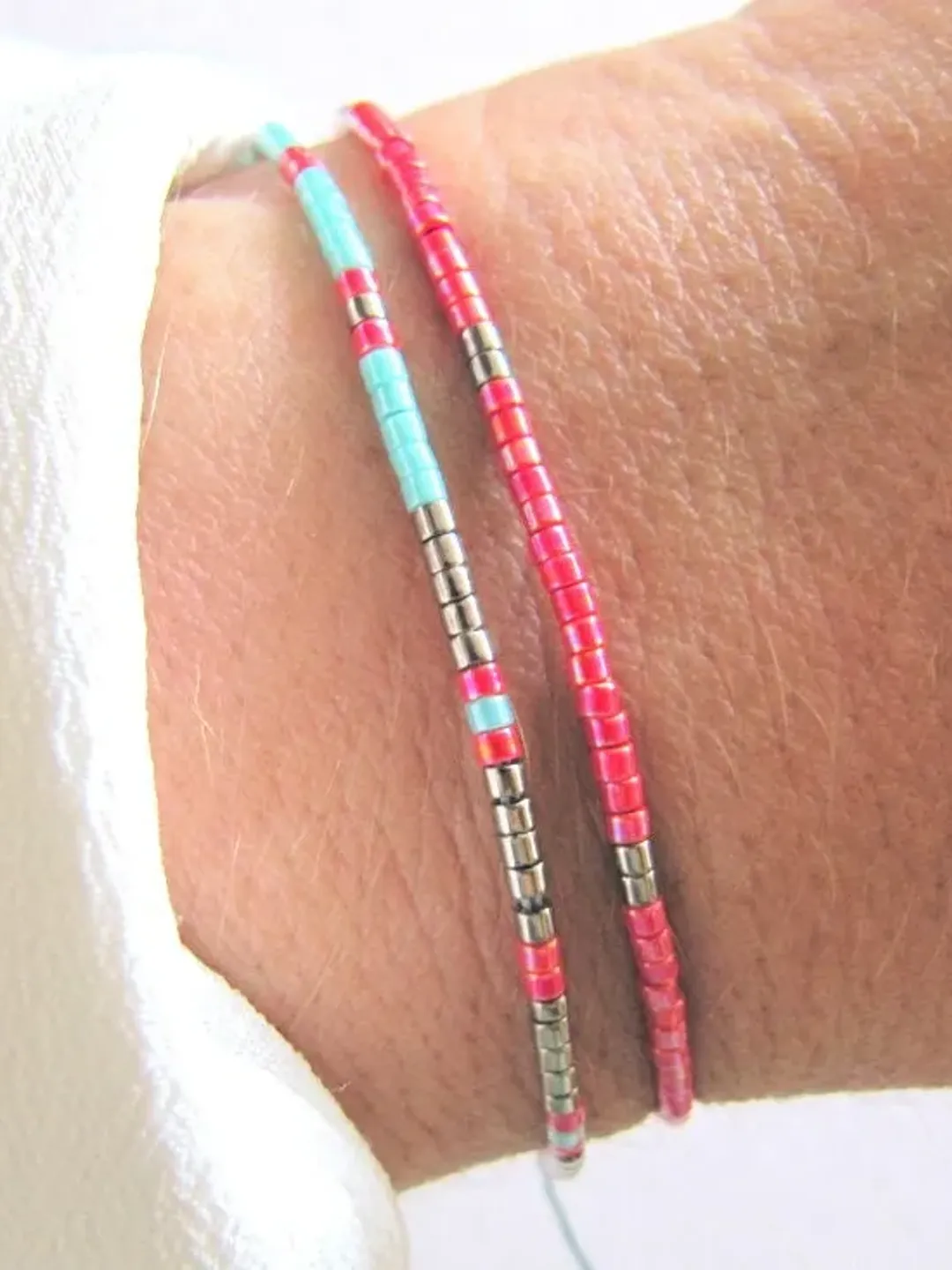 2 x Miyuki Filigree Bracelet, Miyuki Bracelets, Miyuki Minimalist Bracelet, Single Bracelet, Miyuki Jewelry, Bracelet for Women,