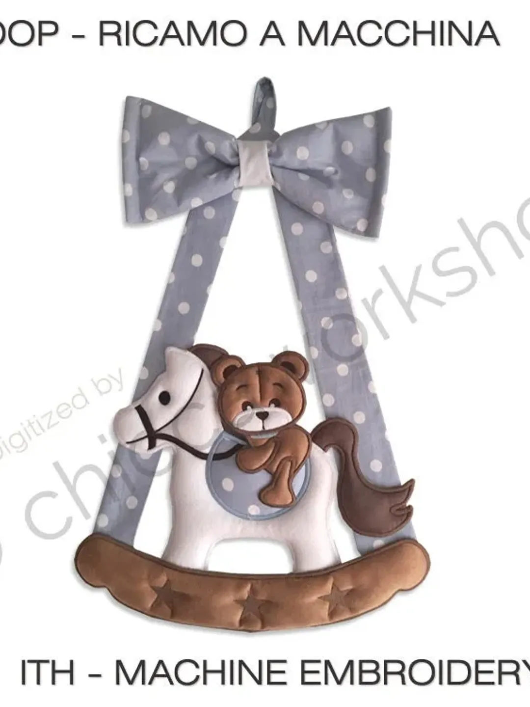 ITH Ghirlanda Cavallo a Dondolo - Ricamo a macchina con tutorial