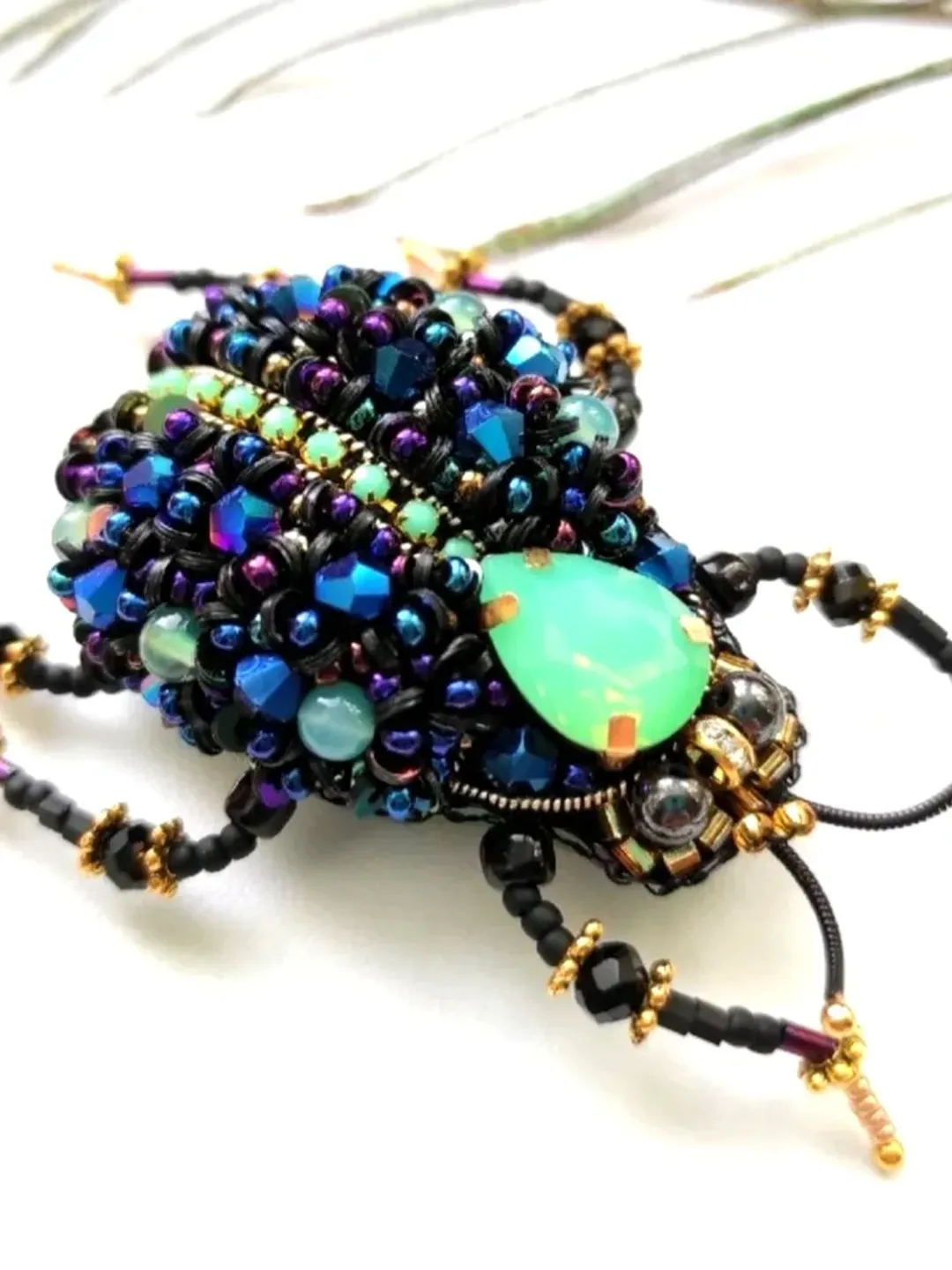 Beaded insect brooch, insect pin, mooth brooch, butterfly brooch, bug pin, bee brooch, bug brooch, insects, madam toto