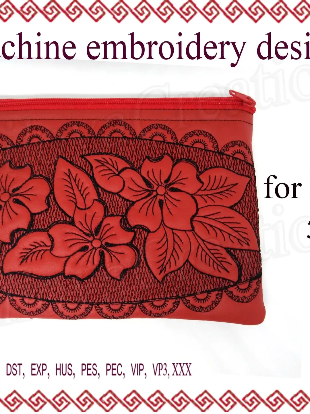 cosmetic bag embroidery designs zippered bag travel zip bag embroidery designs. ITH zippered bag Embroidery Design. File Instant Download