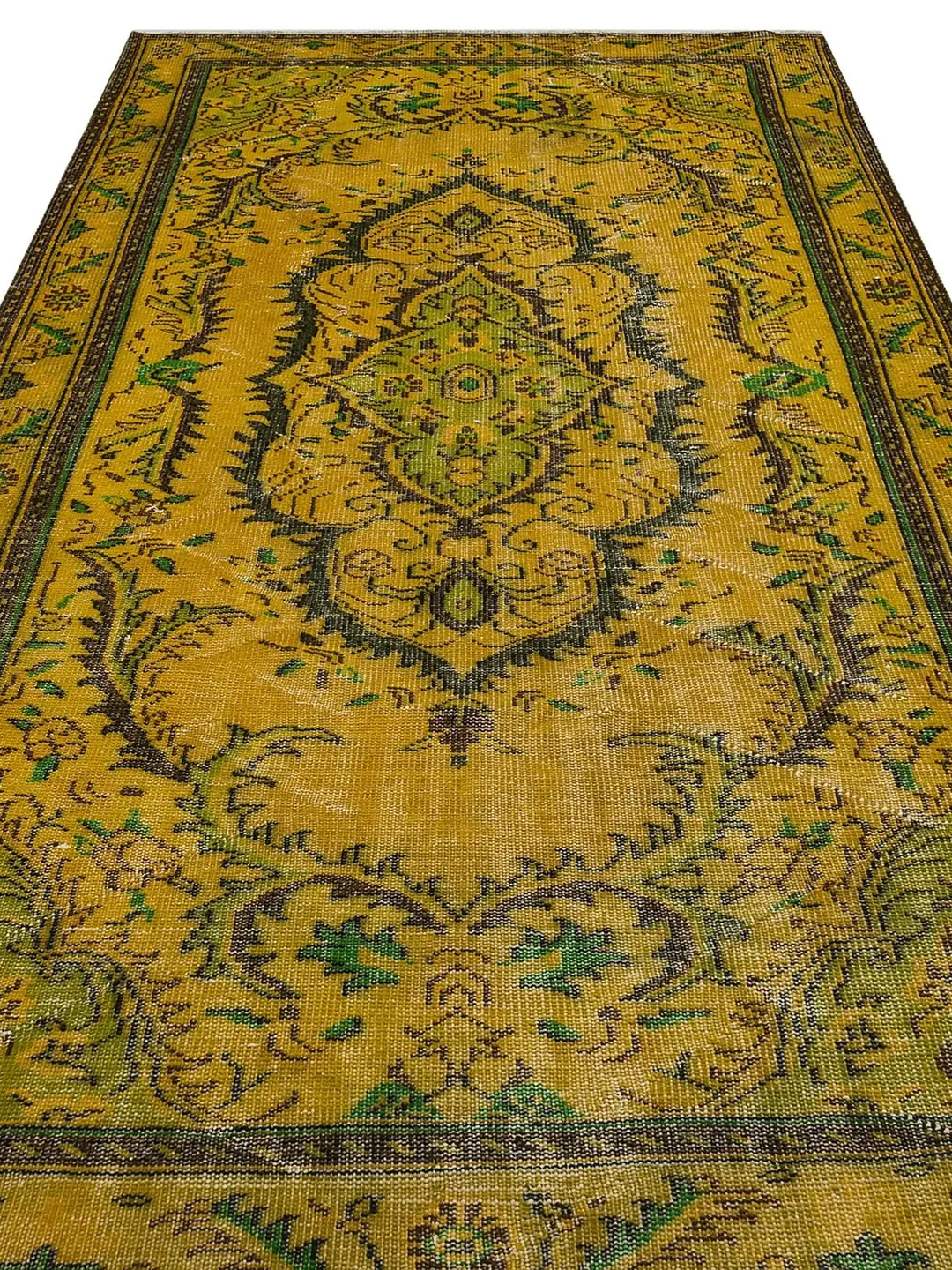 Sunburst: Turkish Yellow Rug for Living Room, Unique Carpet for Home ...