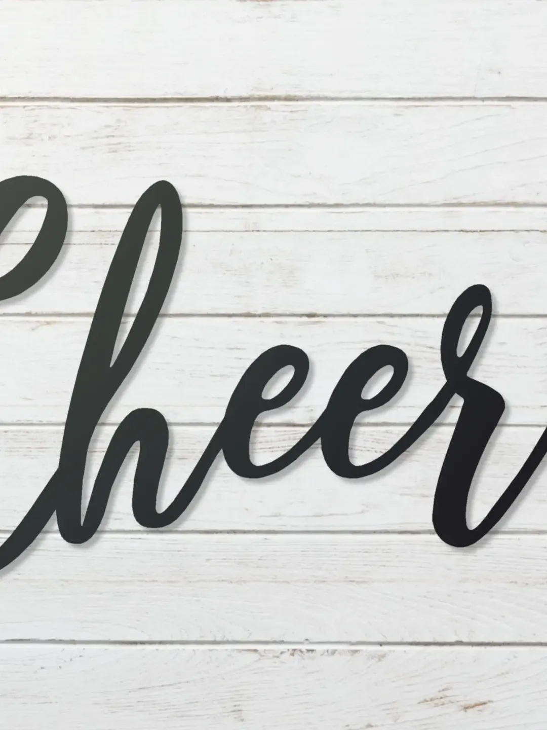 Cheers Decorative Metal welcome Sign, Cheers welcoming word art, Cursive Metal Cheers Porch Decor