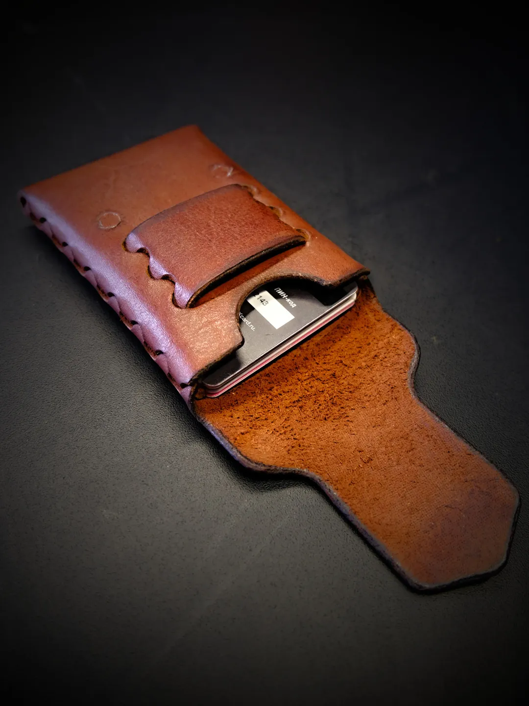 leather pattern - stitchless mini wallet. no stitch wallet. NS2