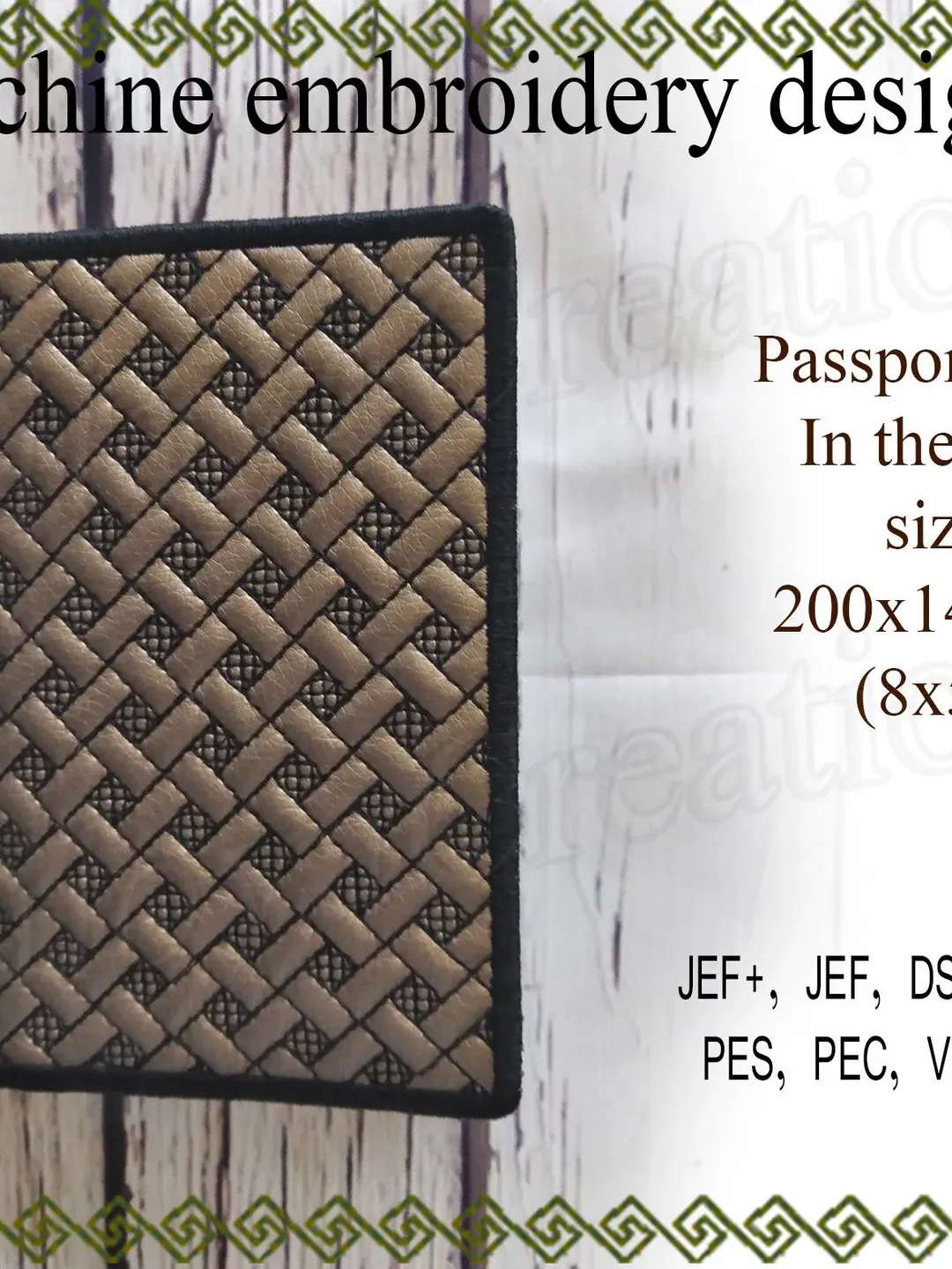 Passport cover In the Hoop embroidery designs trapunto Machine embroidery case ITH wedding embroidery File Instant Download.