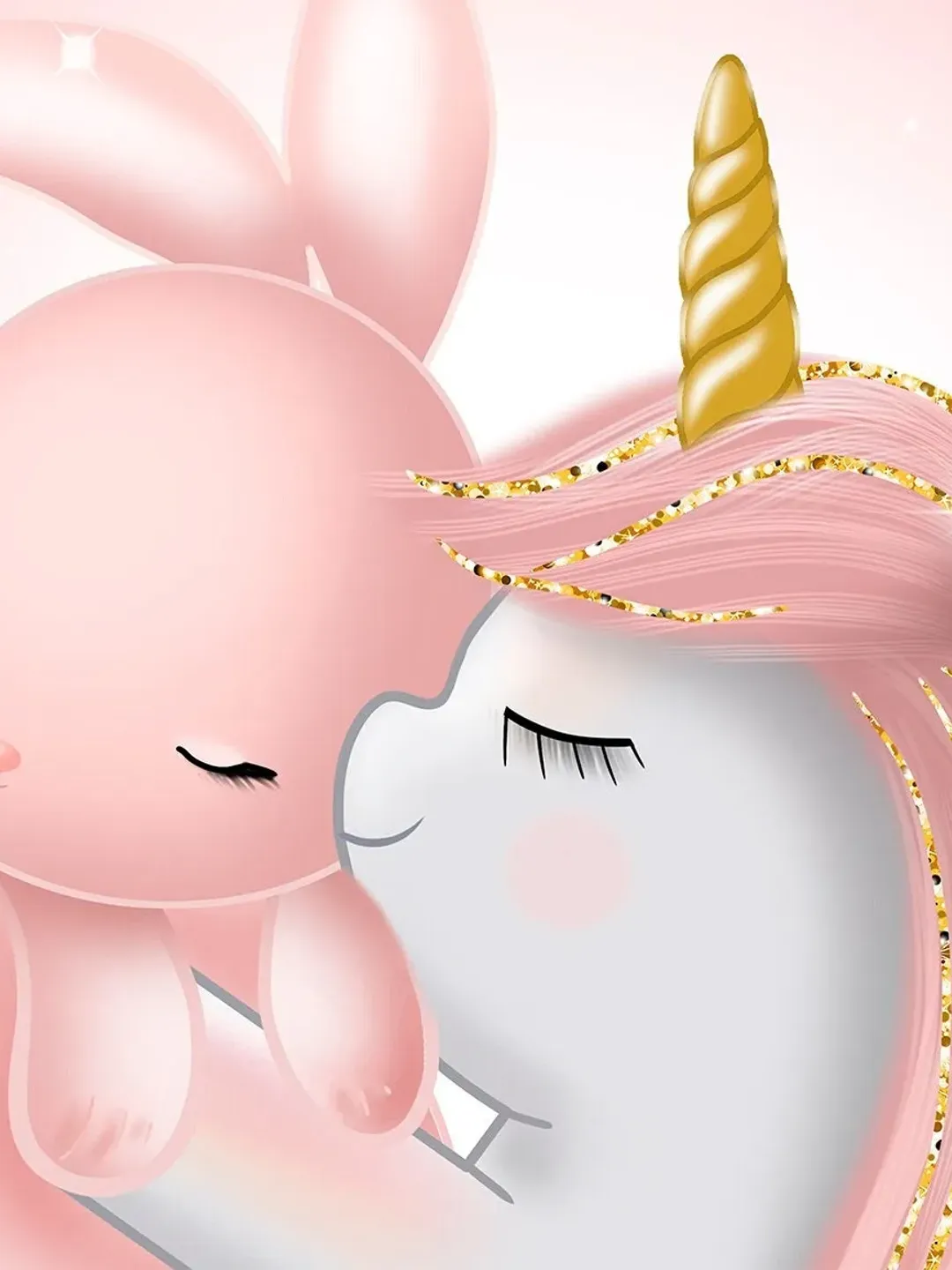 Unicorn print, pony png, cute rabbit, nurcery wall art,  baby Clipart, baby animal, baby bear, watercolor illustration