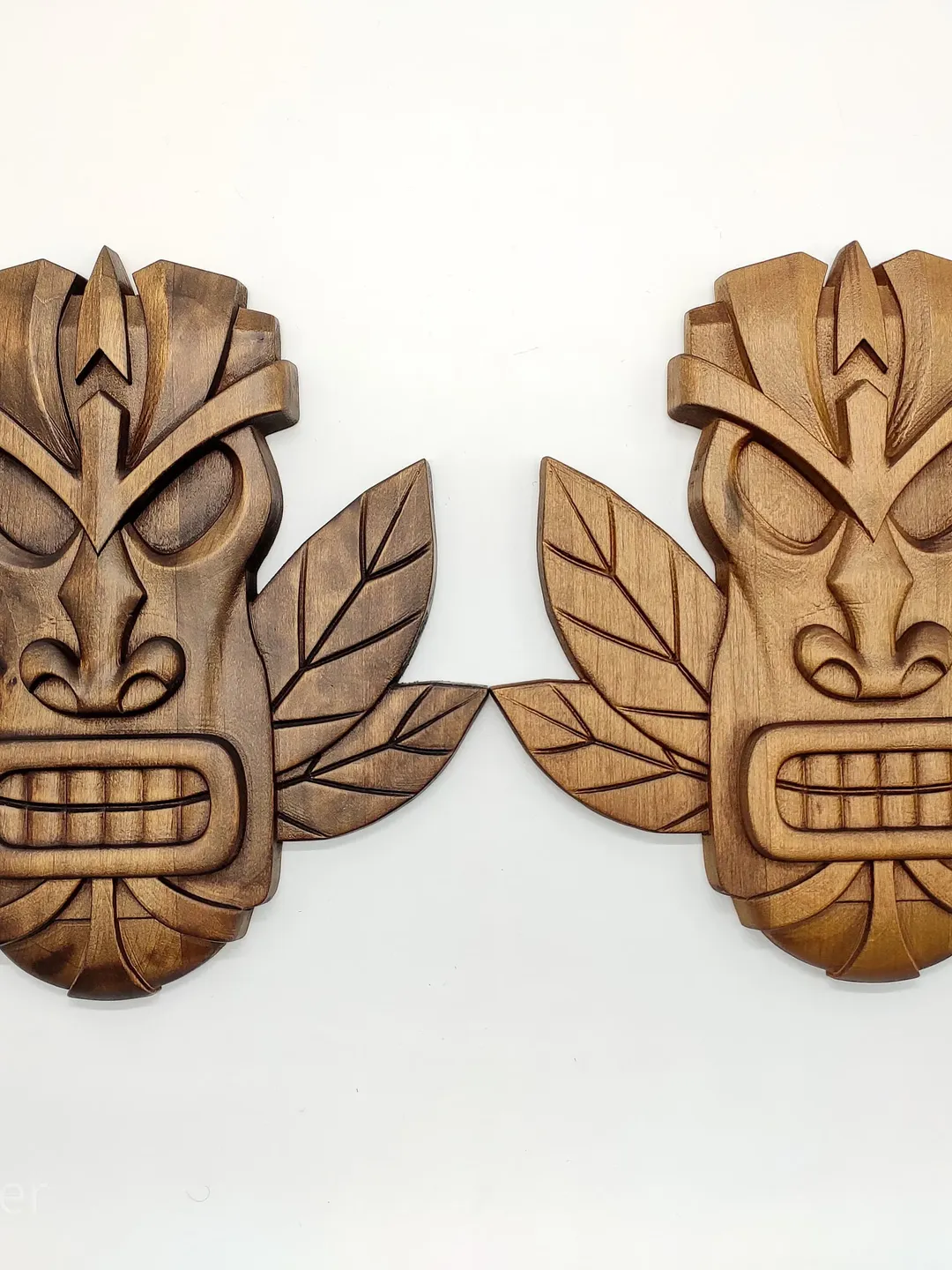 Wooden tiki mask wall art, Carved wood mask, Wood tribal mask, Tiki mask wood, African wood mask, Wall decor, Wall panel, Wooden wall panel