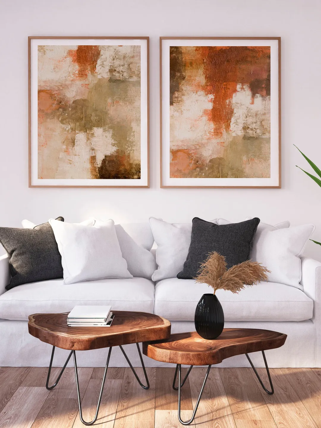 Modern Brushstroke Painting, Set of two abstract prints, gallery wall prints, abstract wall art prints, prints wall art, wall art prints