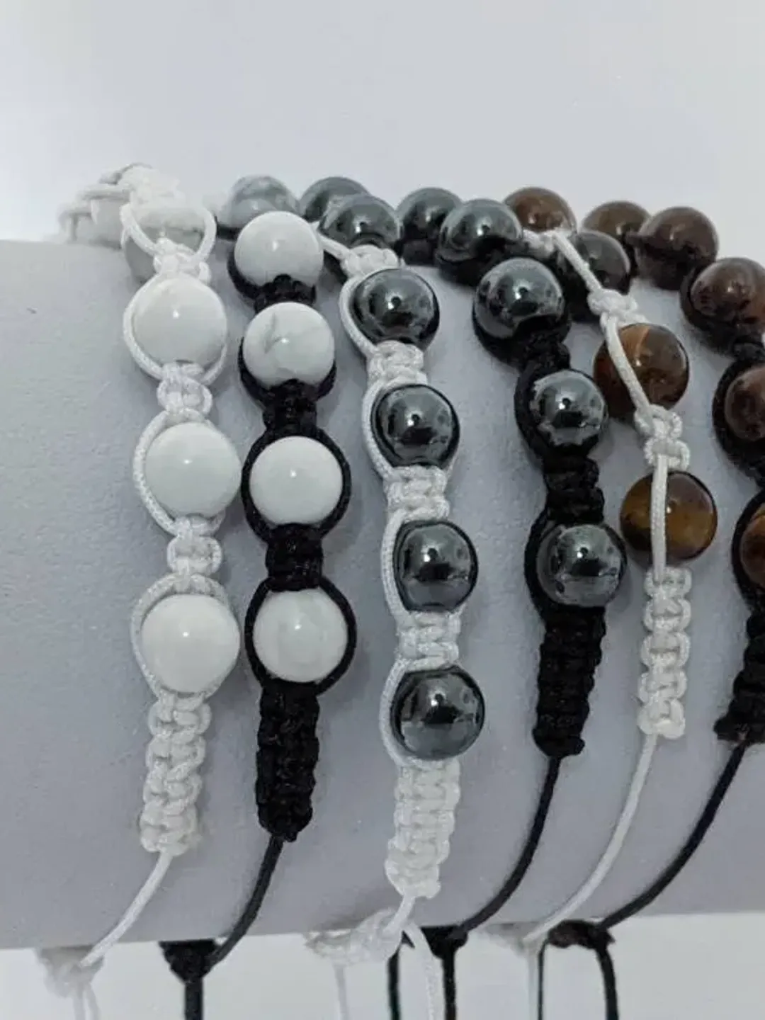 Gemstone Bracelet Adjustable. beaded bracelet, crystal bracelet, cord bracelet