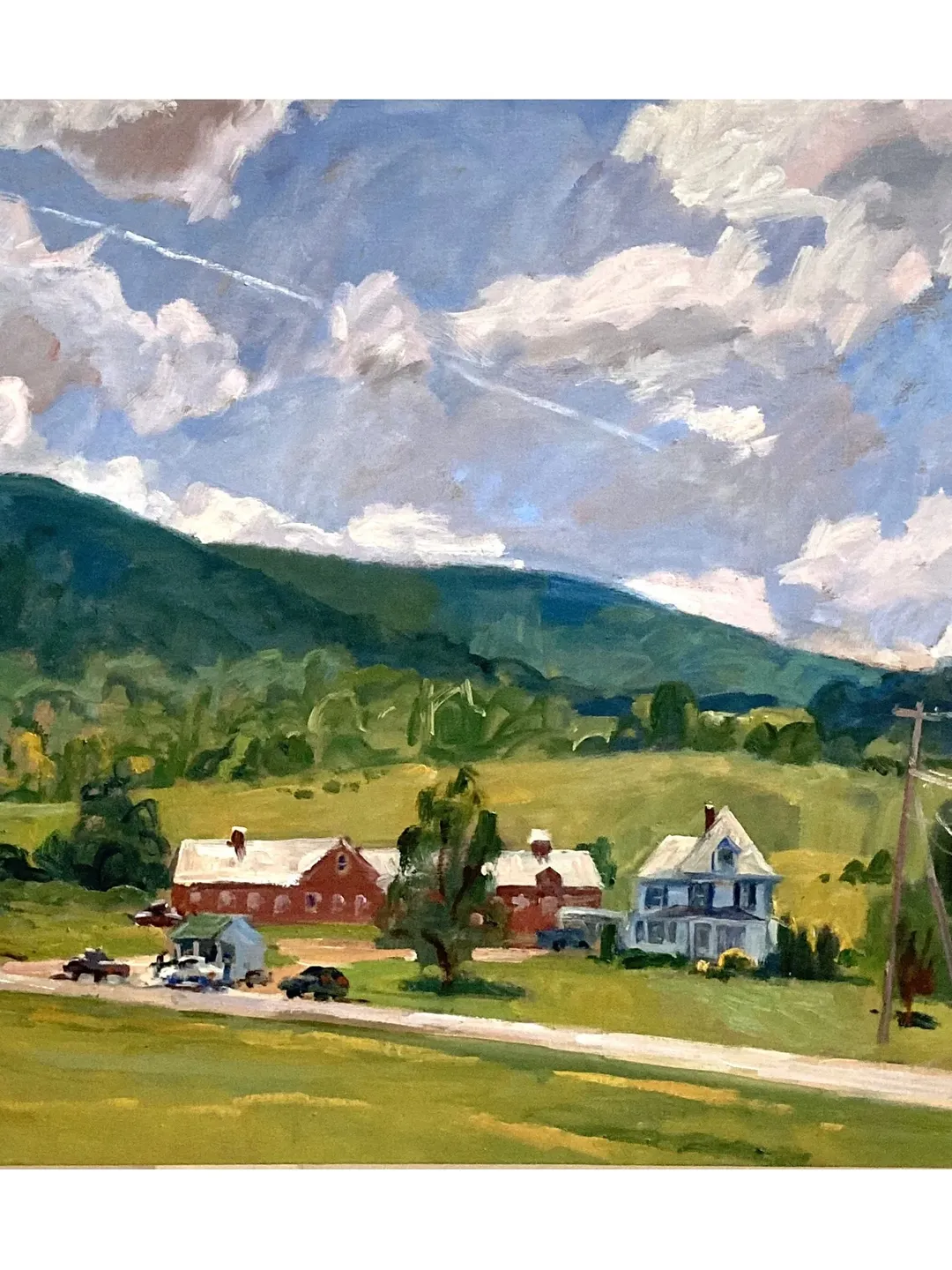 Large Original Landscape Painting - Summer Light/Berkshires - 20x30 Oil on Linen, Impressionist Plein Air Fine Art, Signed Original