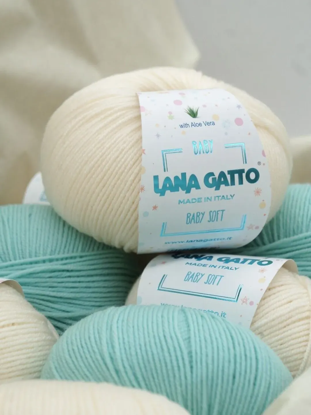 Merino wool knitting yarn Lana Gatto Baby Soft, baby wool, soft wool, 50 g