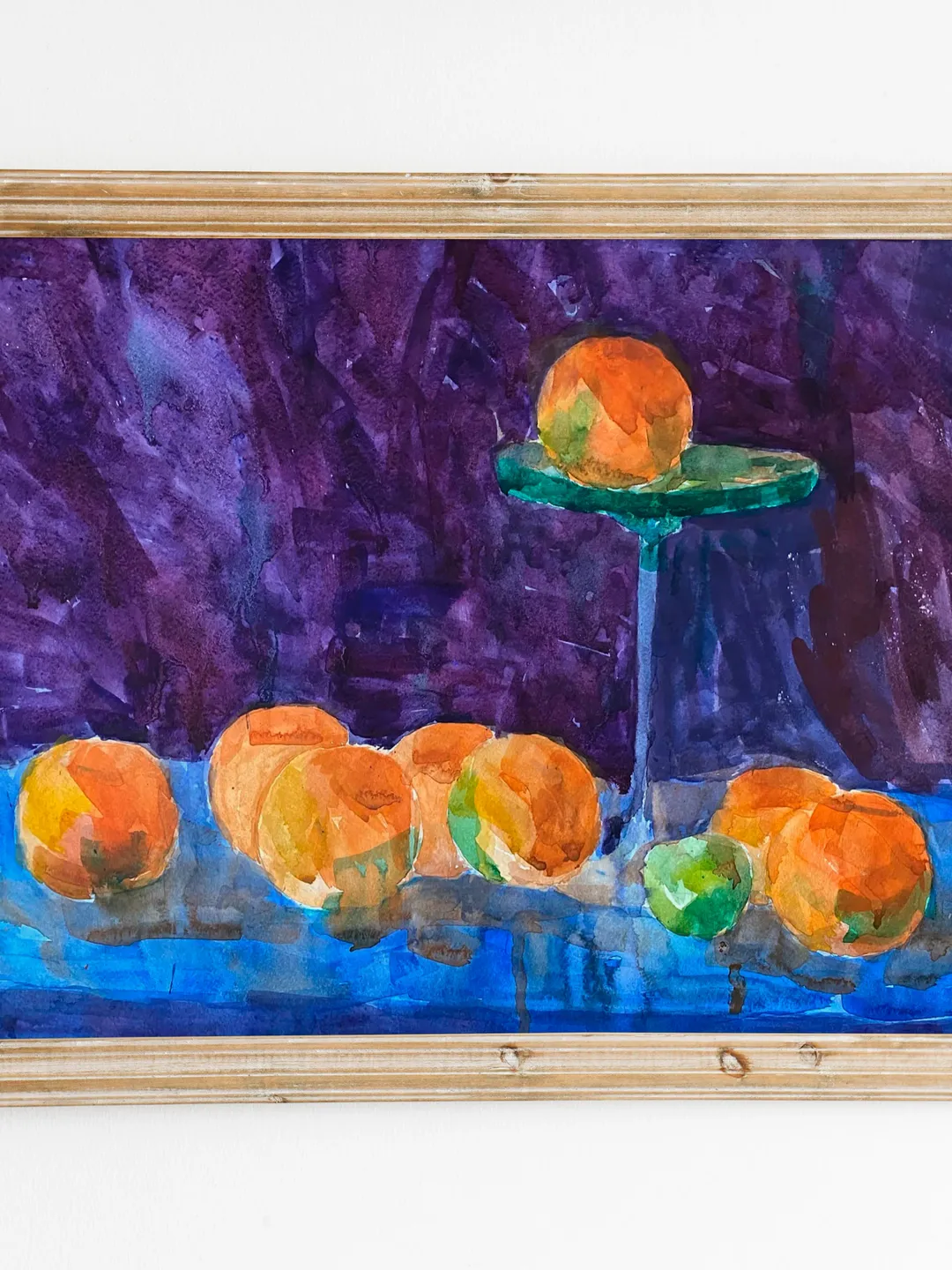 Oranges still life Fruit painting Food artwork Watercolor painting Wall art