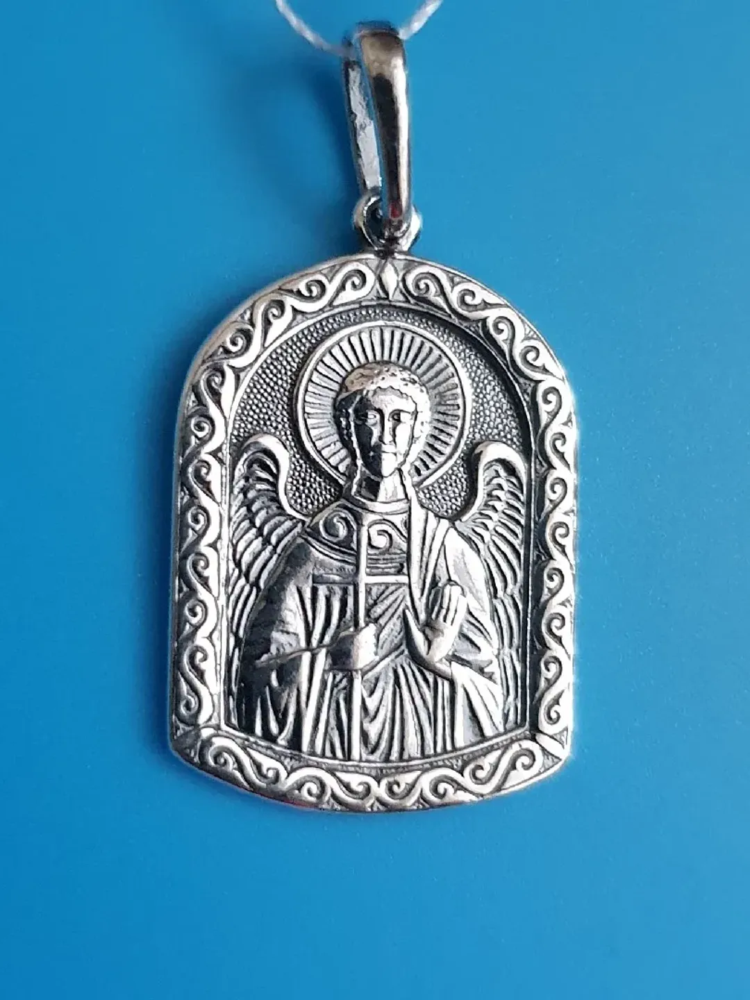 Guardian Angel Christian handmade medallion pendant free shipping