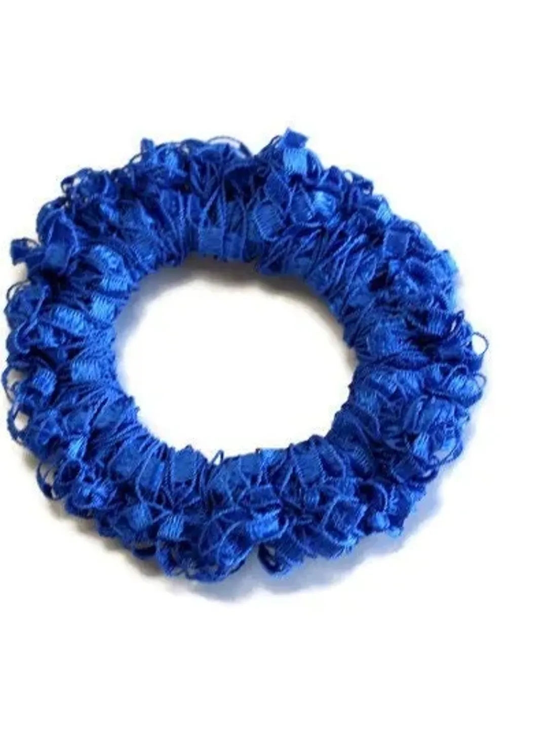 Crochet Yarn Royal Blue Scrunchie, Top Knot Scrunchy, Bridesmaid Proposal, Hair Ribbons and Accessories, Mother's Day Gift for Her
