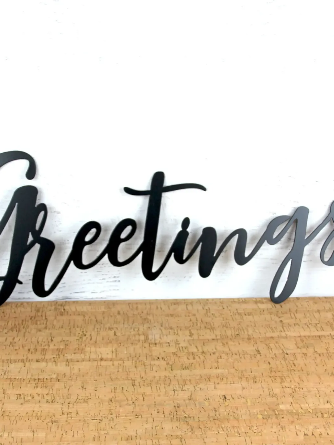 Greetings Decorative Metal Word