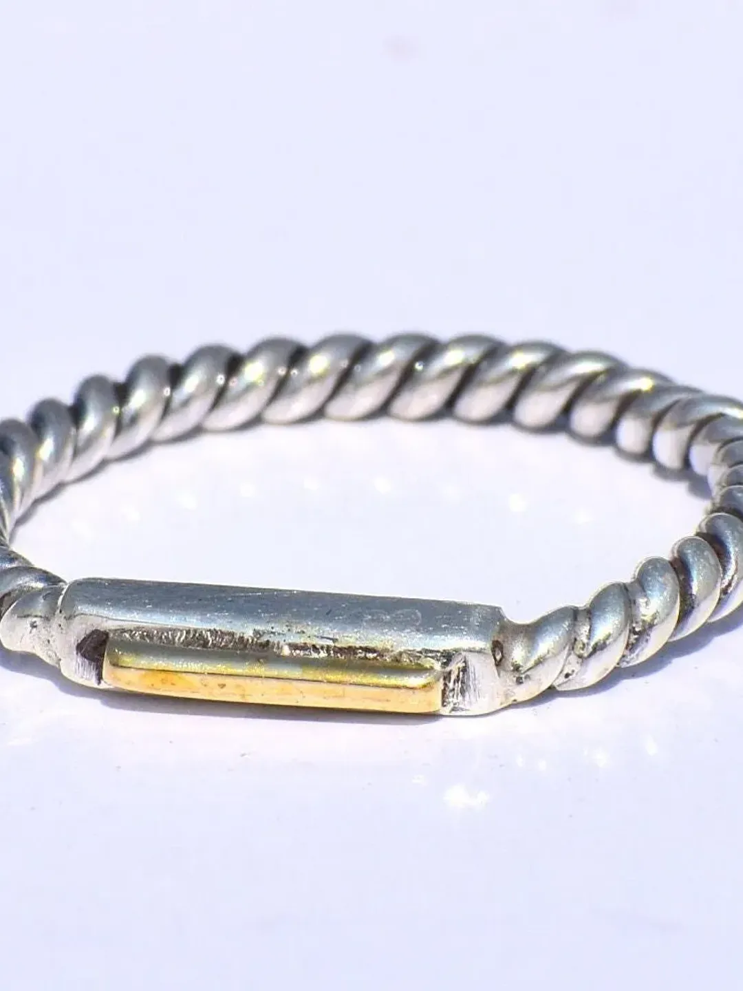 Silver Stacking Ring, Brass Head Ring, 925 Sterling Silver Ring, Nickel Free Silver, Unisex Ring, Handmade Ring, Fidget Ring, Chunky Ring