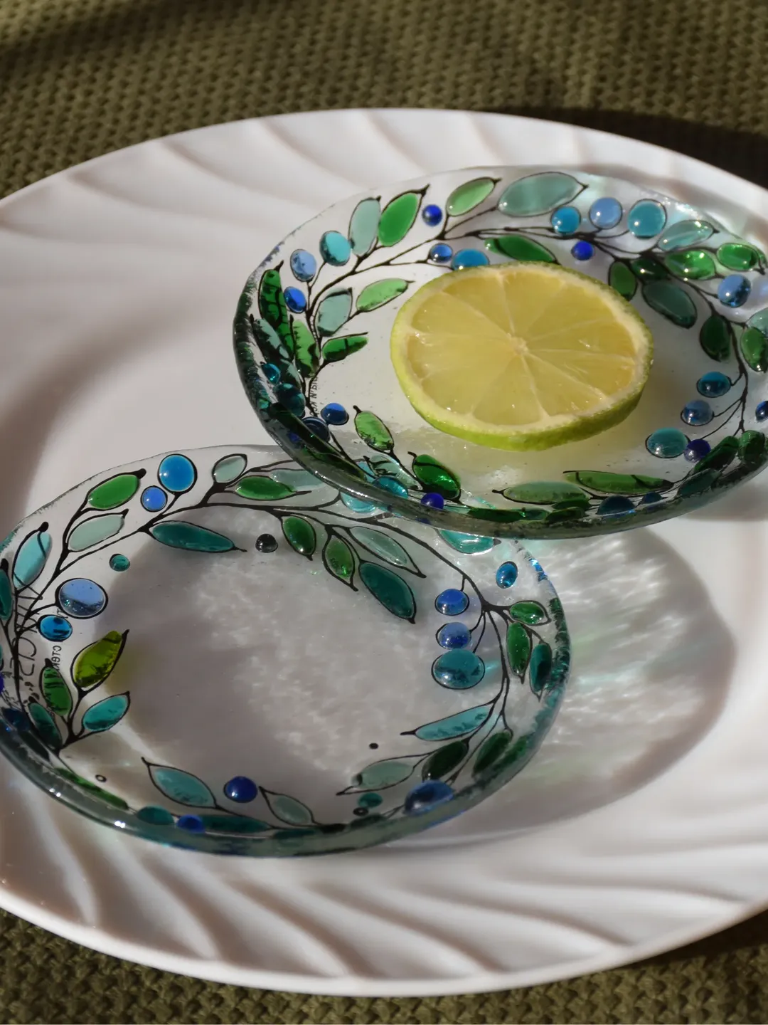 Fruit fused glass bowl - Mini serving bowls handmade design ...