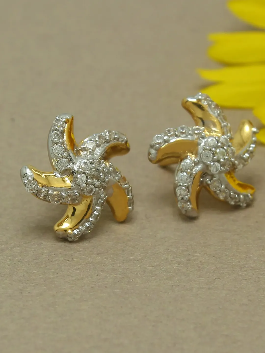 Moissanite Studs, Starfish Shape Studs, Moissanite Earrings, 925 Sterling Silver Studs, Wedding Jewelry, Art Deco Earrings, Gift For Her