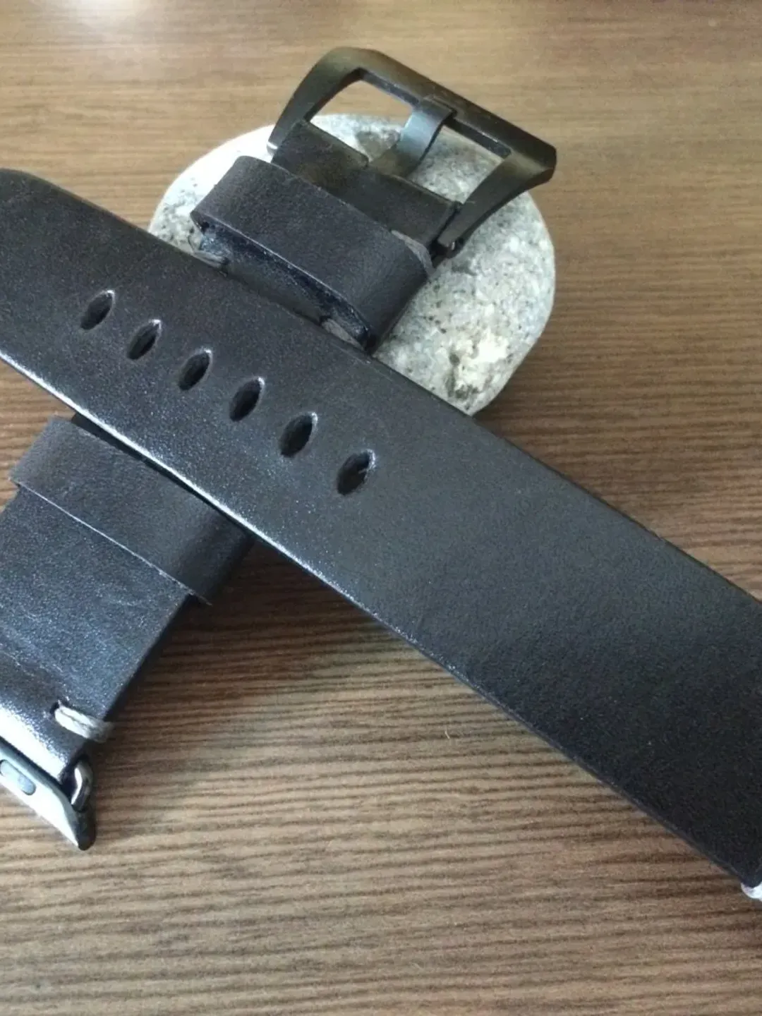 Apple Watch SE Band, Solo Band Apple Watch, Apple Watch Series 7, Most Comfortable Black Leather Apple Watch band, iWatch Band 45mm 41mm