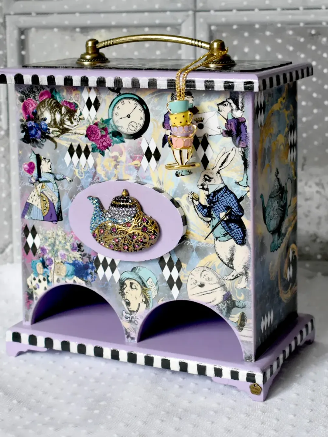 ALICE lilac Tea House for Storing Disposable Tea Bags