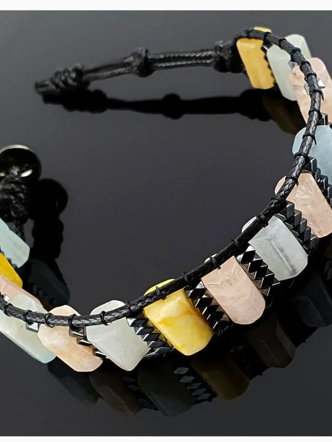 Natural Morganite Bracelet, Beryl Gemstone Bracelet, Stylish Design Wristlet, Heart Chakra Bracelet, Gifts for Women, Daughter, Girlfriend