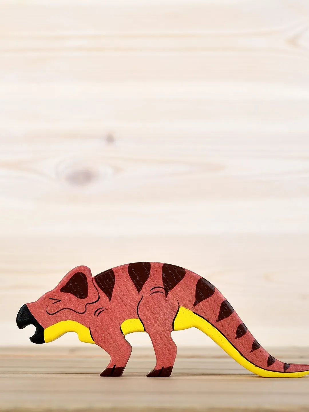 Wooden Protoceratops toy Dinosaur figurine Prehistoric animals