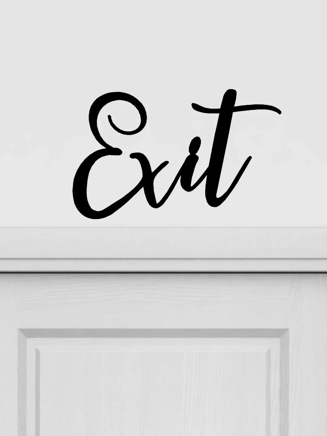 Exit Sign, Metal Word Sign, Exit Room Decor, Exit Boutique Decor, Exit Restaurant Decor, Caligraphy Exit sign, Fancy Exit Decor