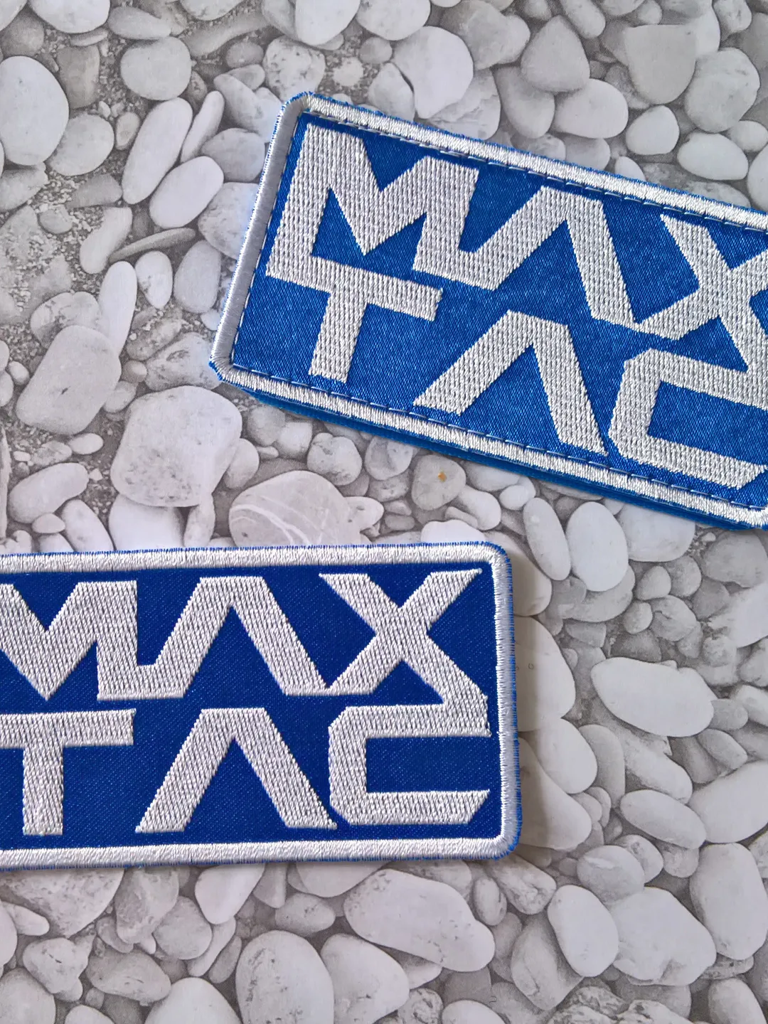 Cyberpunk Patch Max Tac patch, Embroidered Sew on or Hook and Loop Blue patch