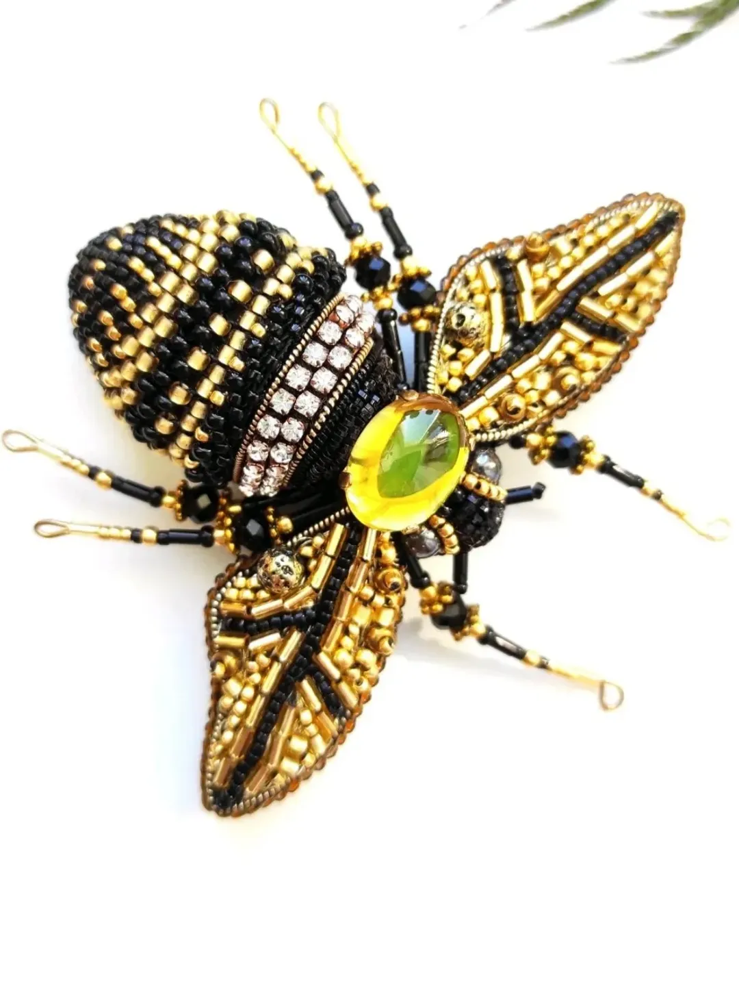 Beaded insect brooch, insect pin, mooth brooch, butterfly brooch, bug pin, bee brooch, bug brooch, insects, madam toto