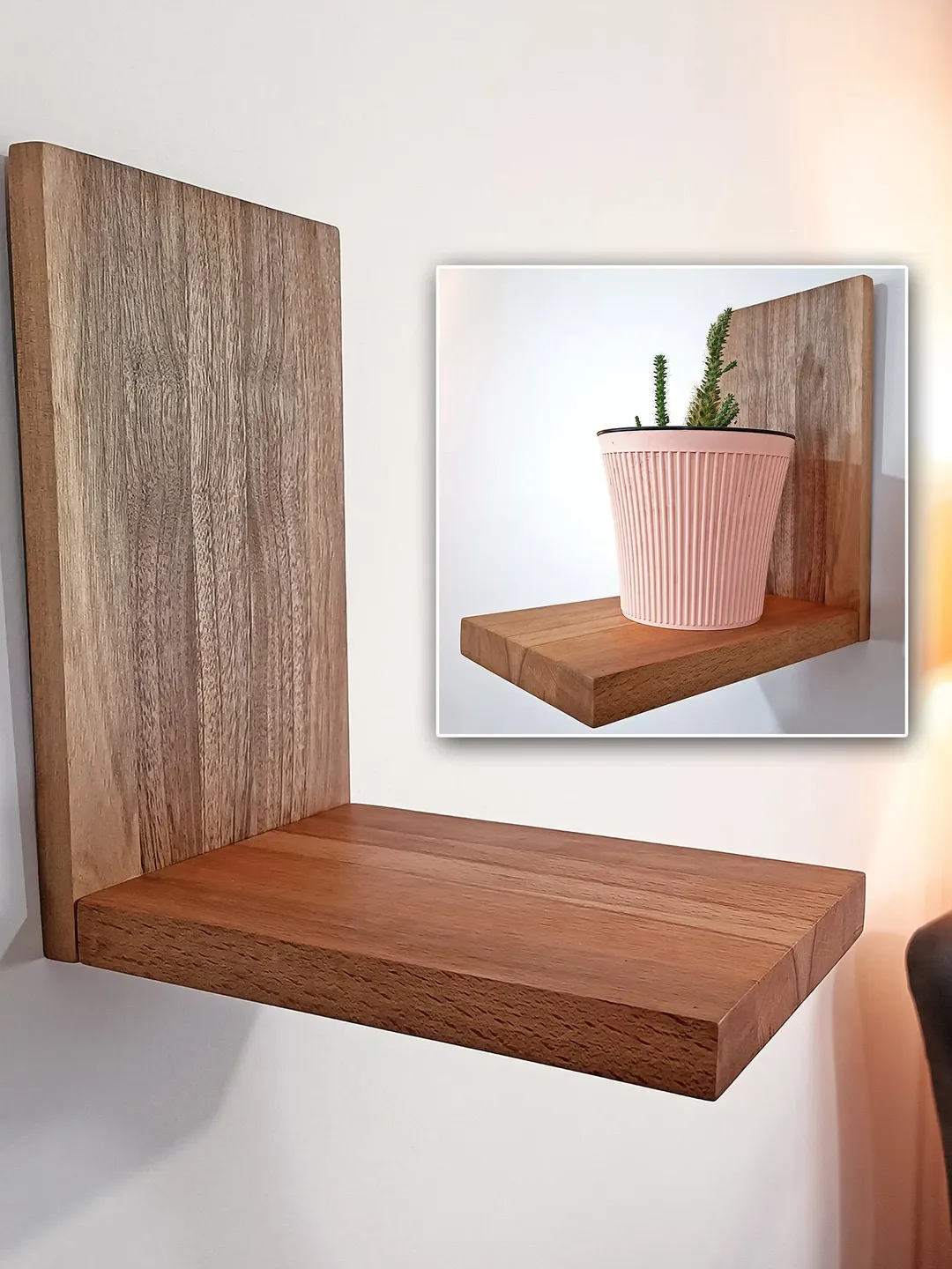 Wooden Shelf Plant Shelf Floating Shelving L Wall Hangings Shelf Plant Hanger Single Wood Shelves Woodwork Shelf Home Living Room Decor