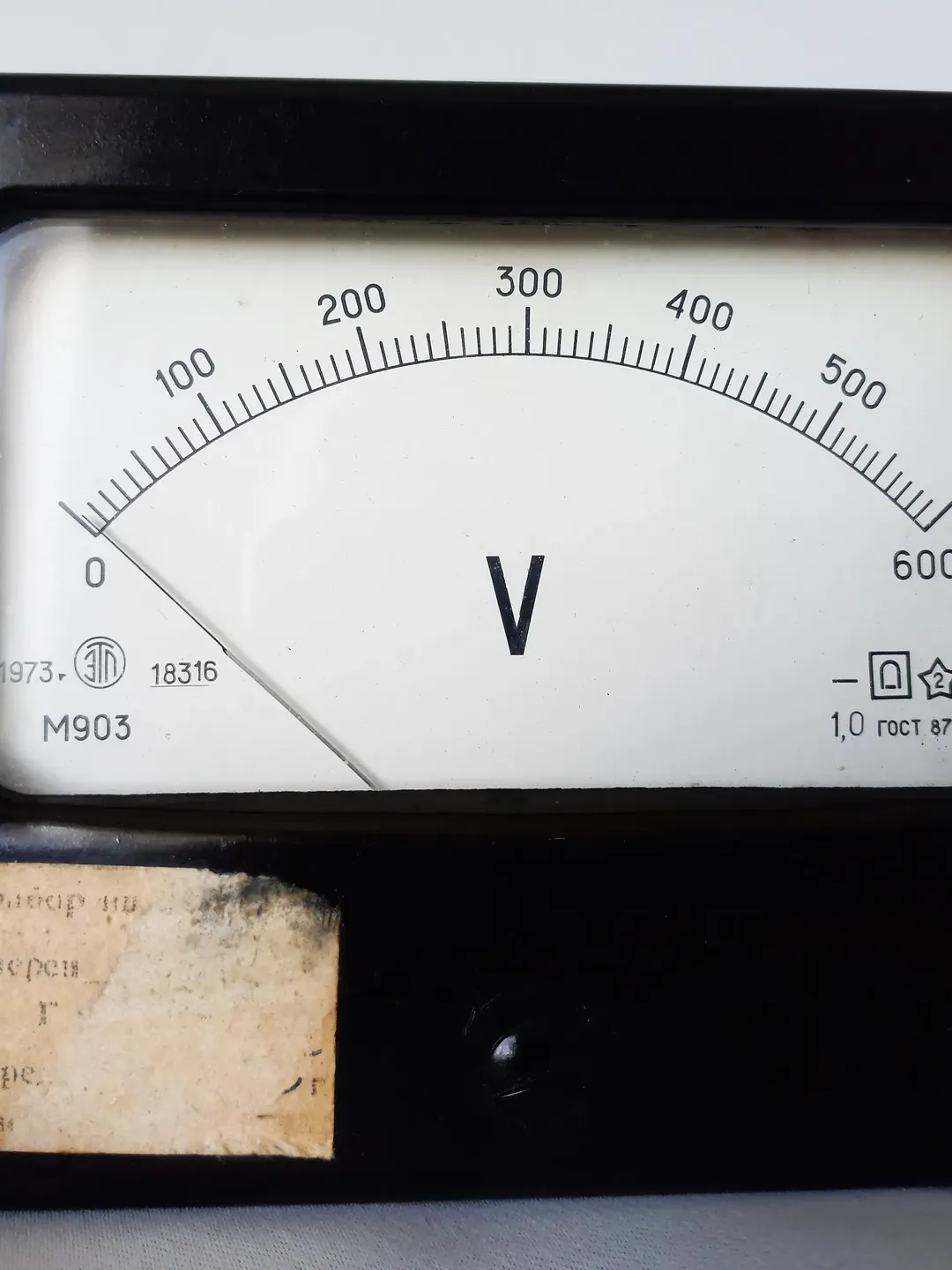 Vintage Soviet Voltmeter in Black Carbolite Case 1973 Made in USSR