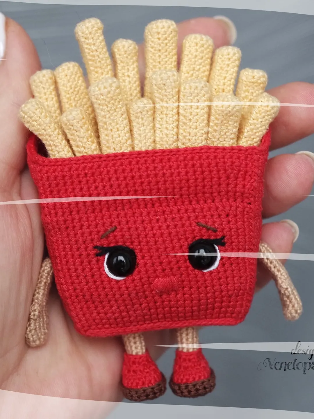 French Fries Amigurumi Crochet Pattern Food, Funny Fast food amigurumi pattern, PDF crochet pattern, Amigurumi toy pattern