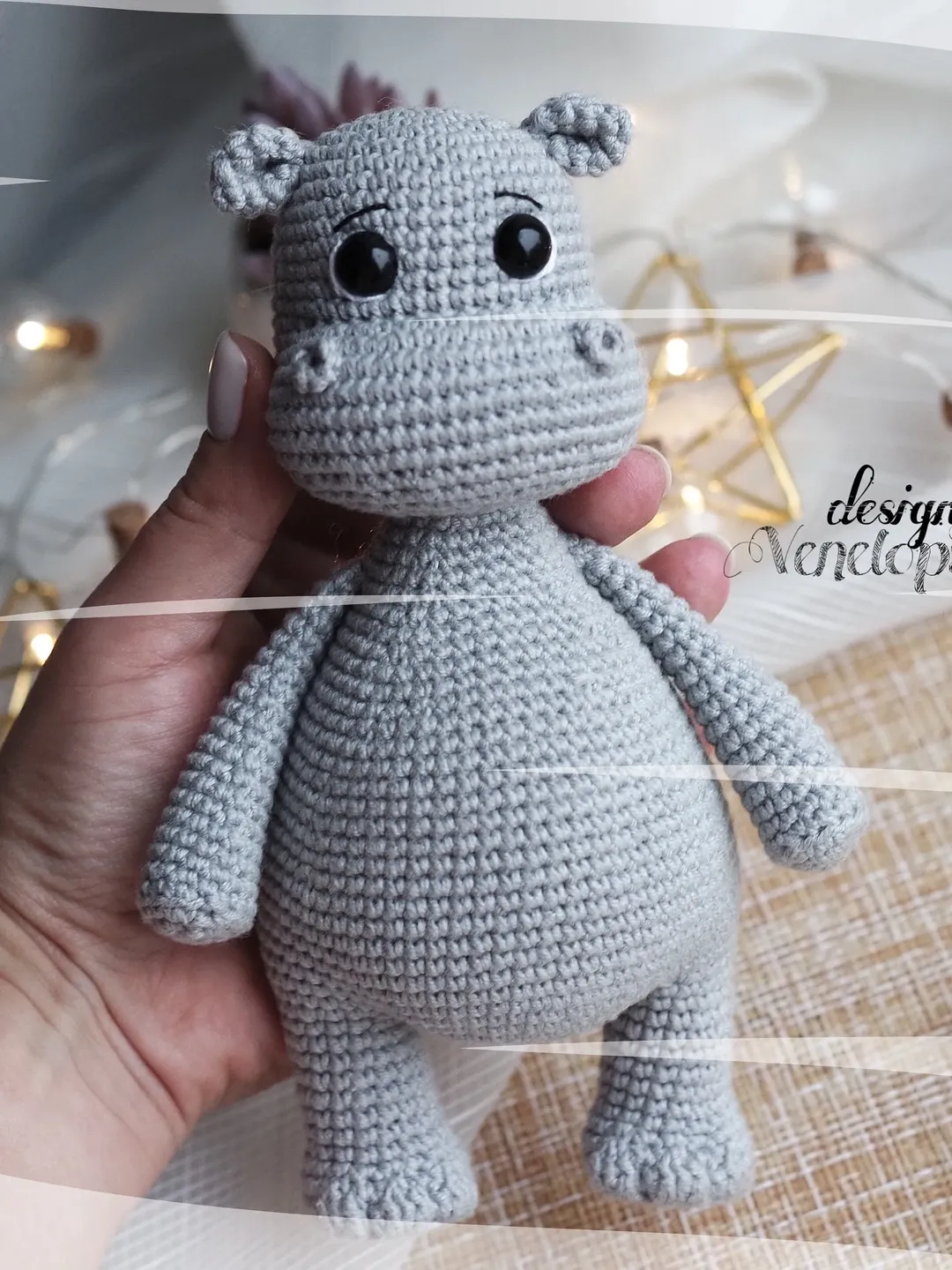 Hippo toys amigurumi pattern. Hippo stuffed animal plushie pdf pattern. Crochet hippo christmas gifts pattern. Amigurumi toy pattern