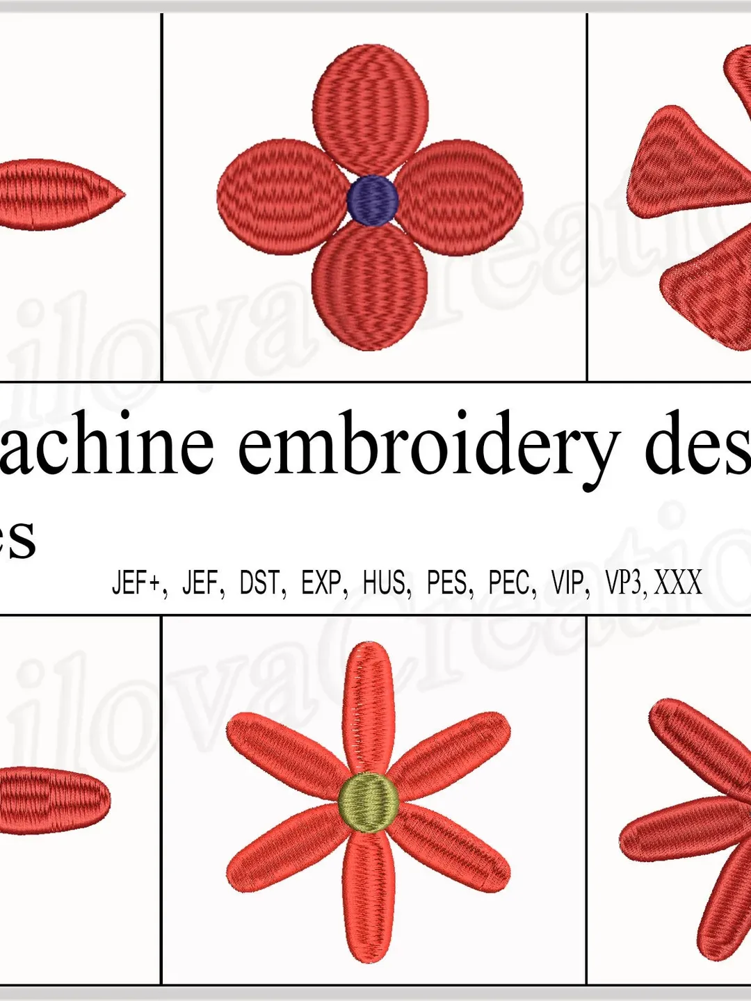 In the hoop 3D embroidery design flower 4x4