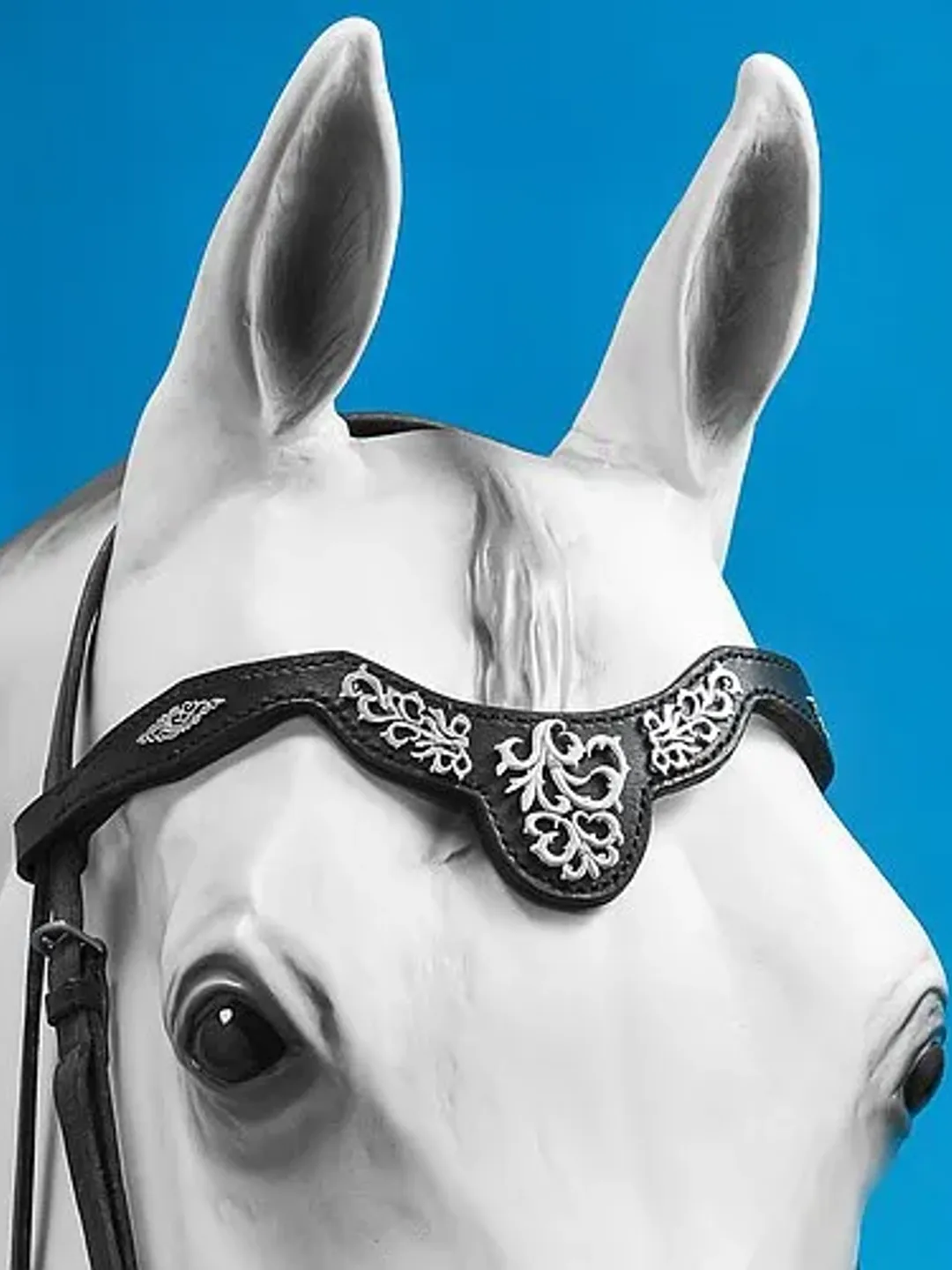 Browband for horses Handmade pony draft brow band Black horse tack Custom size