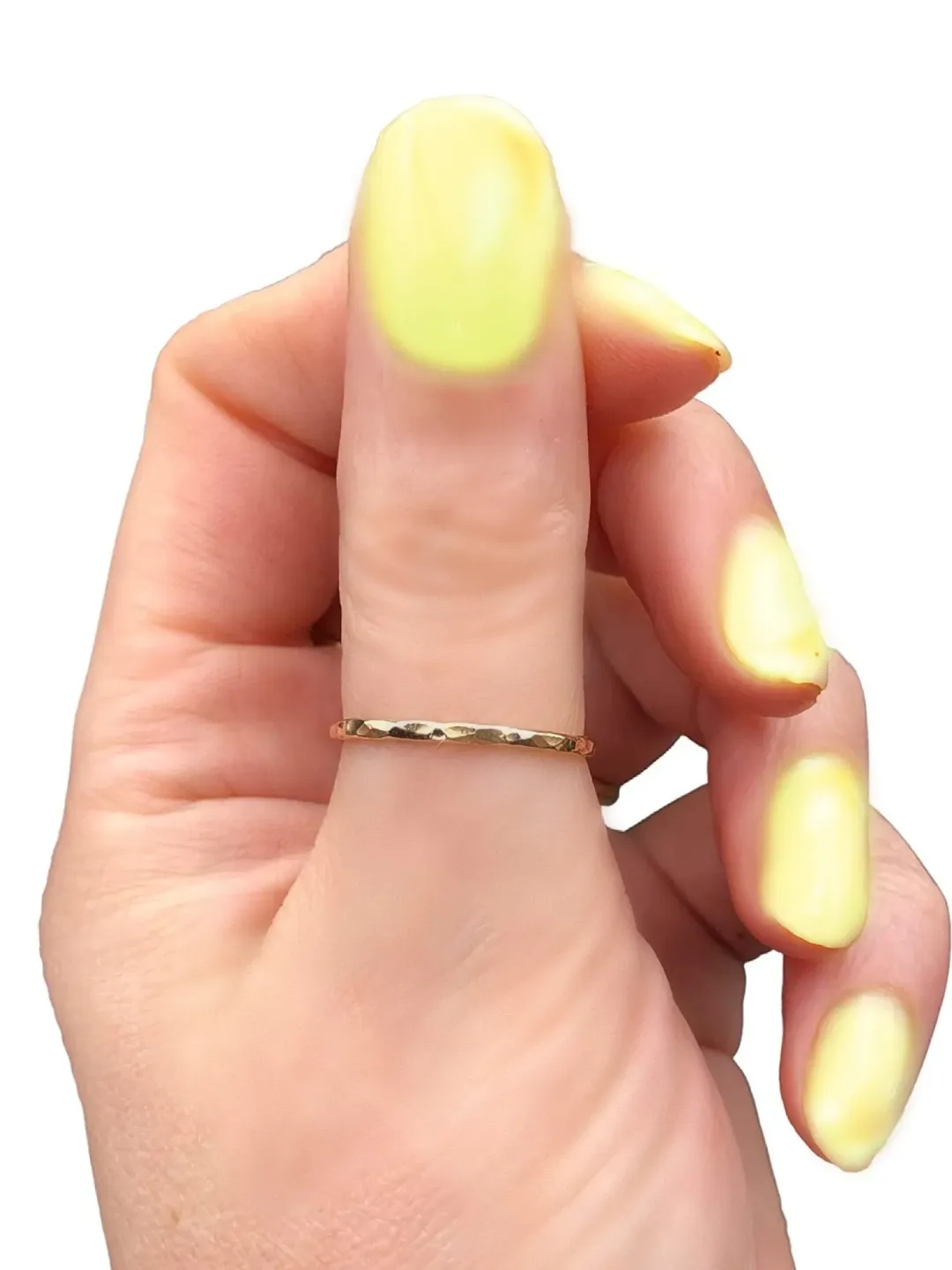 Hammered Gold Ring, Thin Hawaiian Thumb Ring, Gold Stacking Rings, Minimalist Rings, Skinny Rings for Women, 14k Gold Filled, Handmade