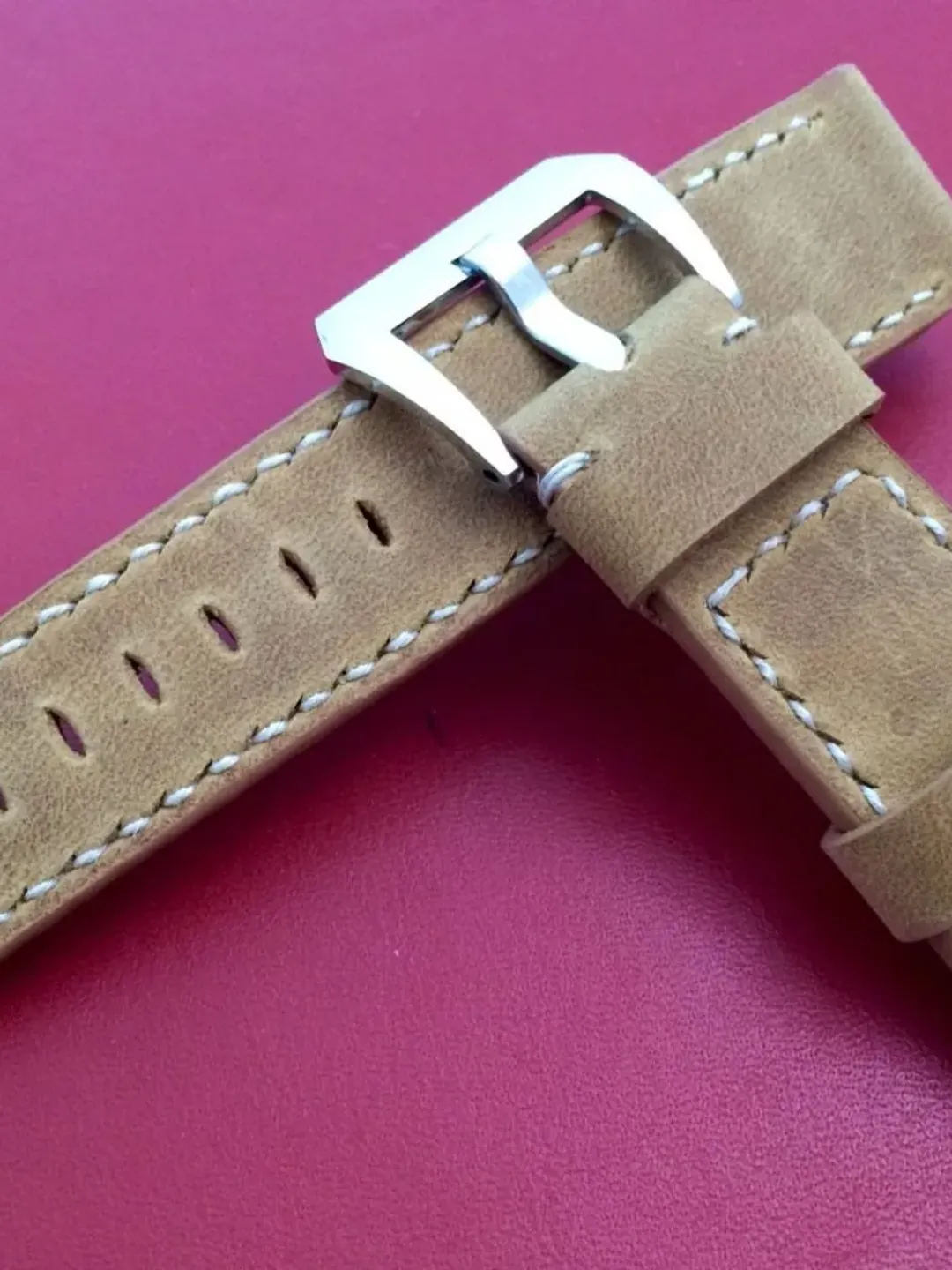 24mm watch strap, leather watch strap, Beige leather watch band, 26mm watch strap, watch band, FREE SHIPPING, Black Friday Sale