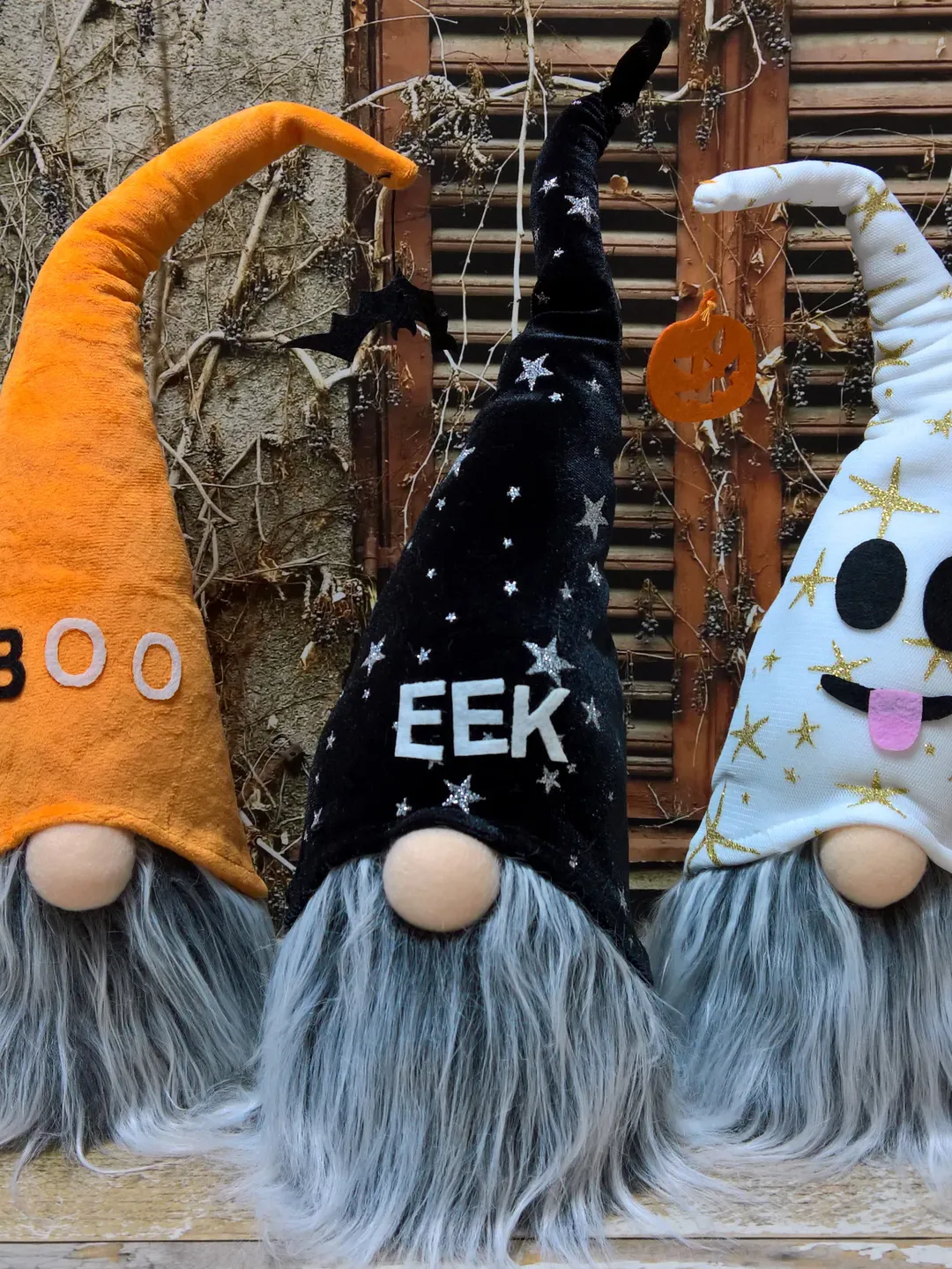 Halloween decoration gnomes, Halloween outdoor decor, Home decor, Halloween BOO gnome, Ghost gnome, Eek Gnome, Gift idea
