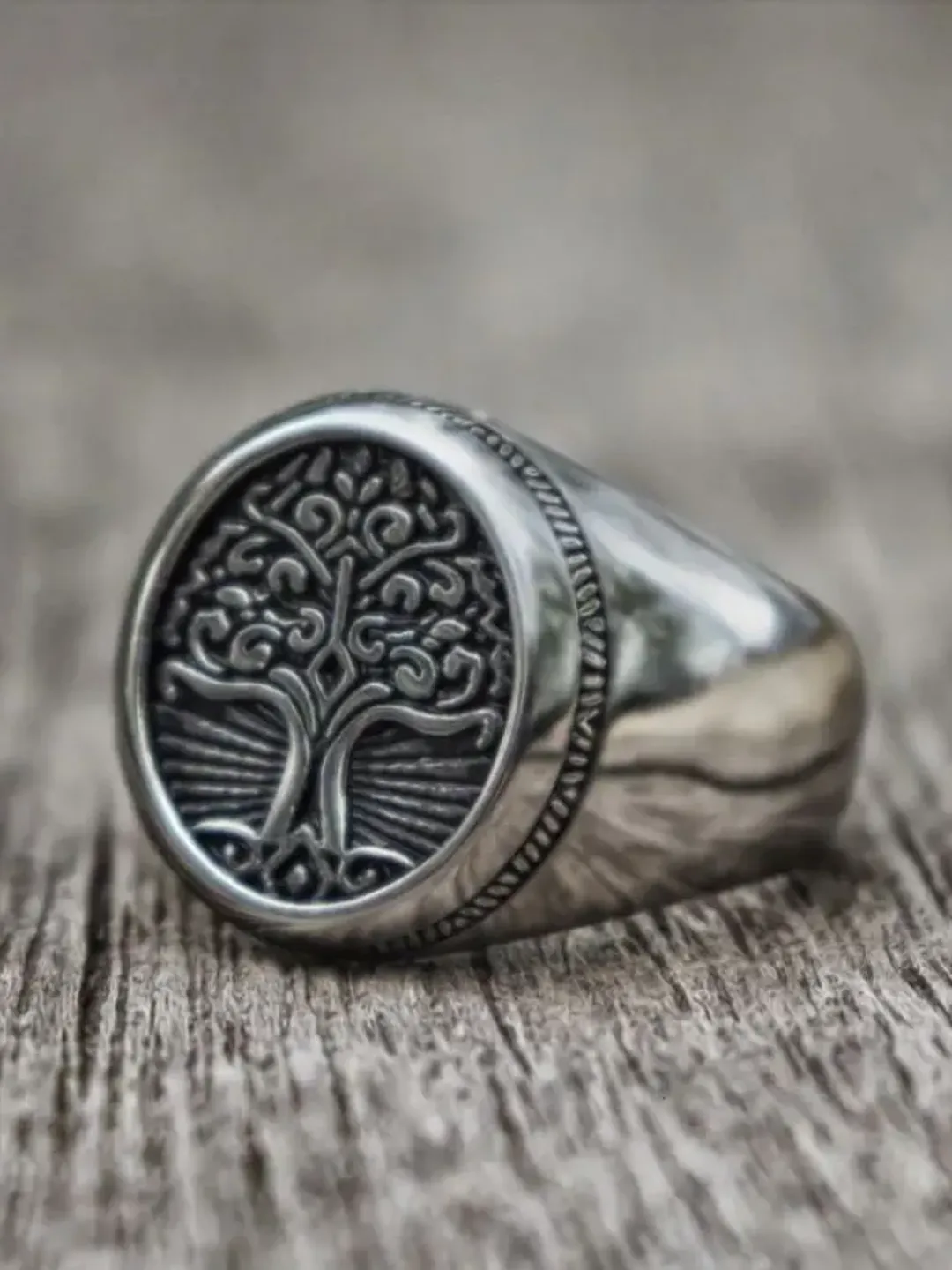 Tree of Life Ring, Mens Silver Ring, Mens Tree of Life Ring, Chunky Silver Ring, Stainless Steel Ring, Stainless Steel Ring, Mens Ring
