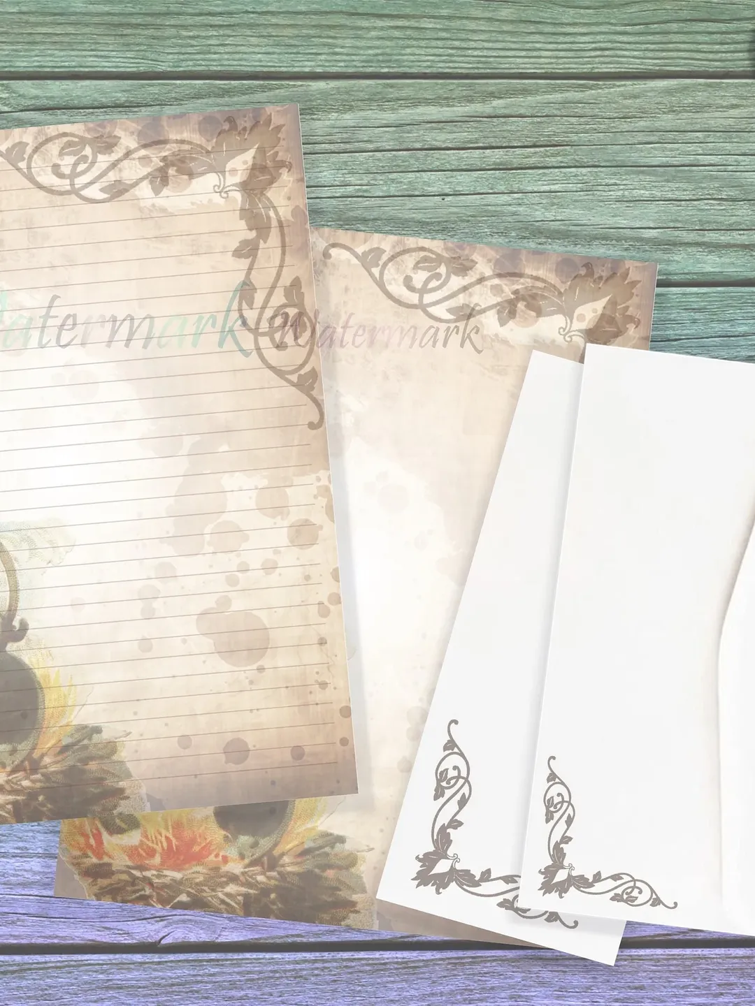 Cauldron Writing Paper | Cauldron Stationery | Witch Brew Page | Junk Journal Paper | Letter Writing | Halloween Pages | Cooking Page