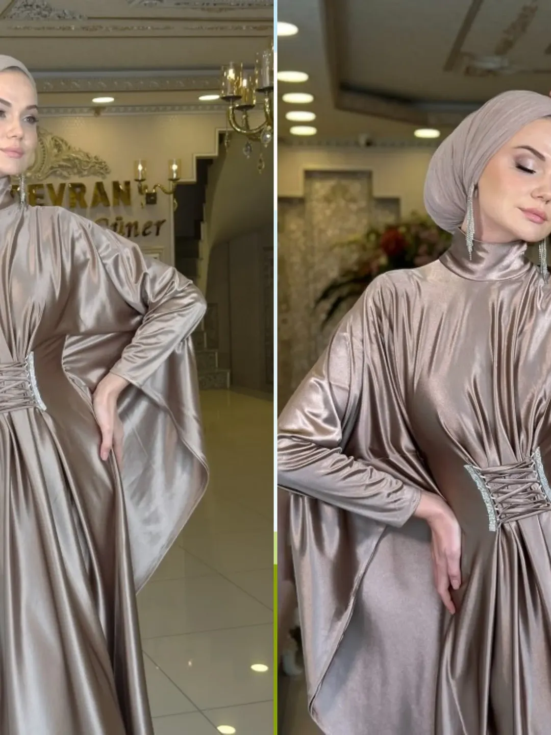 AHUNARE HIJAB - Wedding Dress, Muslim Evening Gown, Nikah, Islamic Wedding, Engagement, Bridesmaid