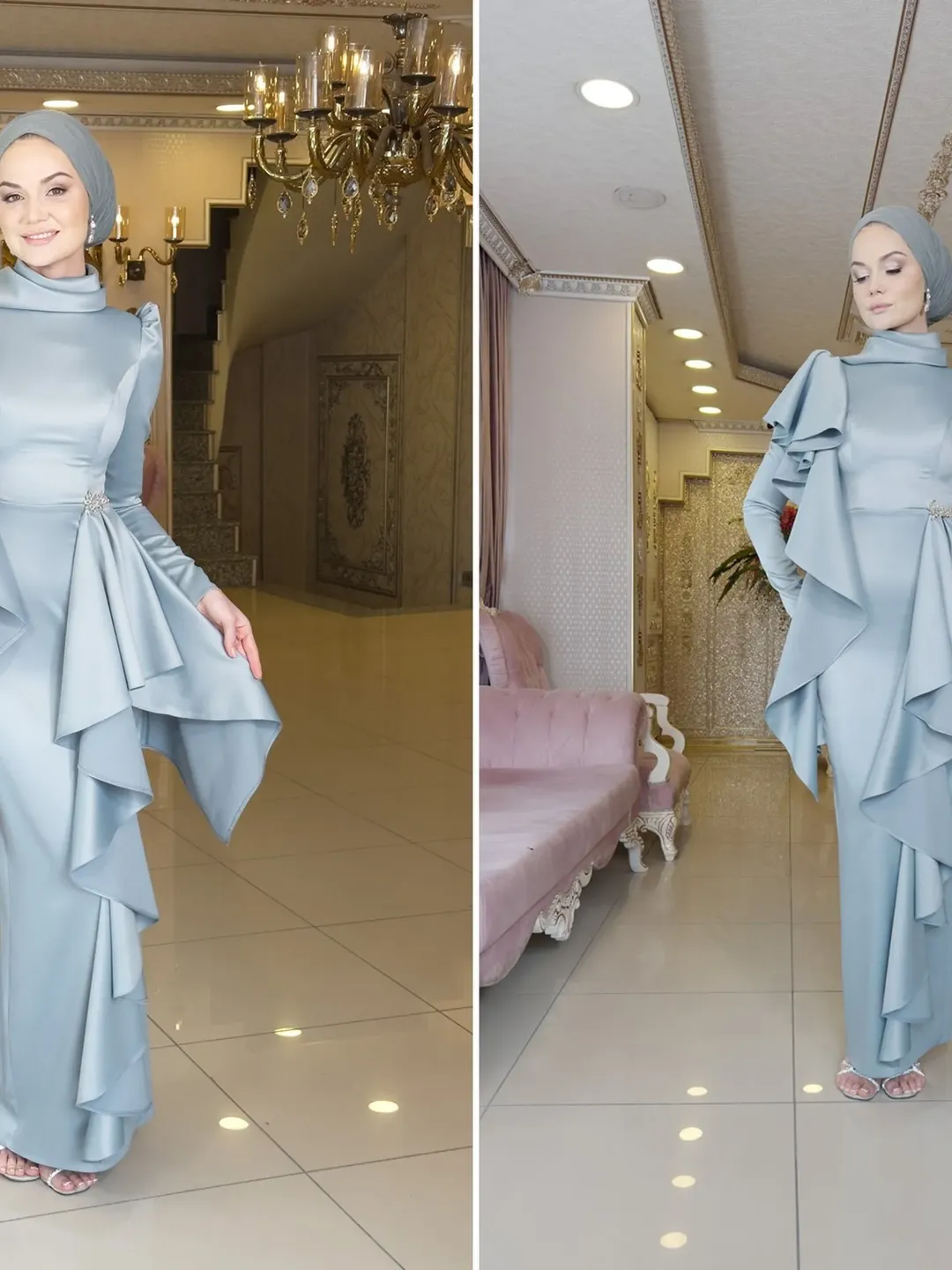 AHUNARE HIJAB - Wedding Dress, Muslim Evening Gown, Nikah, Islamic Wedding, Engagement, Bridesmaid