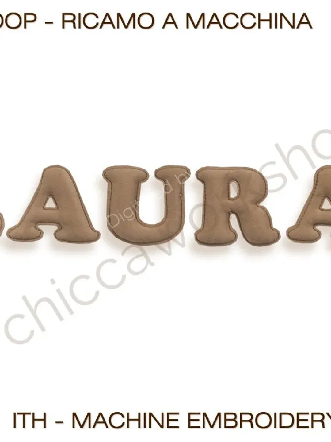 ITH - Alfabeto Imbottito-  Ricamo a macchina con tutorial