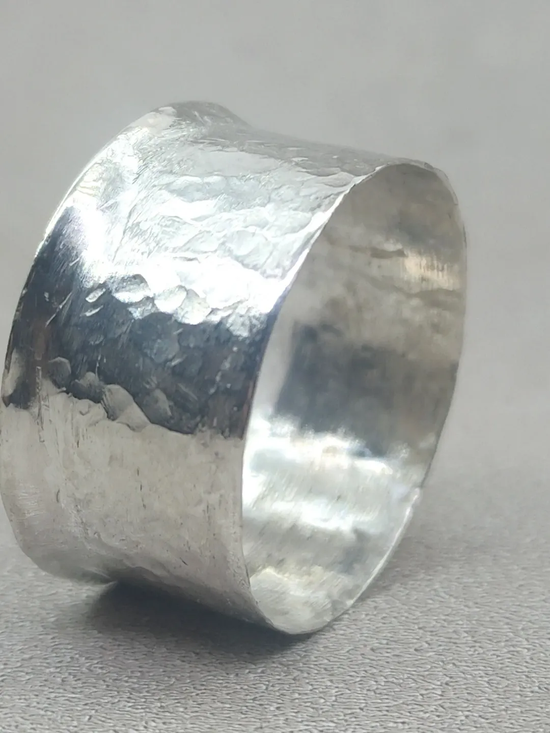 Hammered Band Ring, 925 Silver, Rustic Ring, Midi Ring, Texture Ring, Unisex Minimalist Ring, Valentine's Gift, Ring For Women, Silver Band