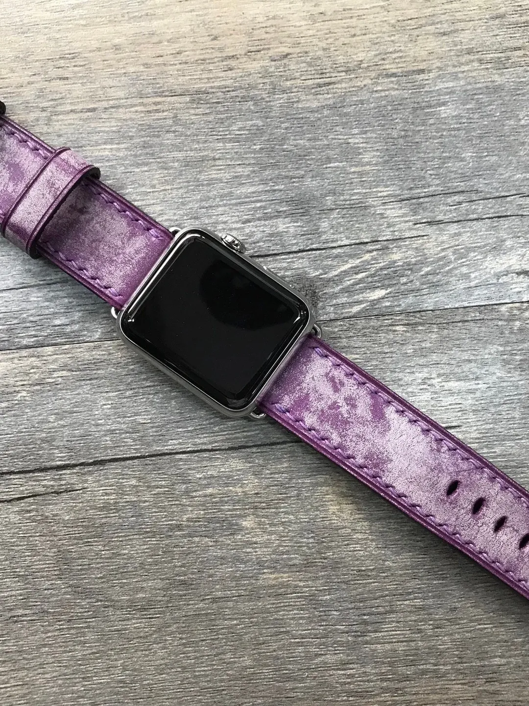 Apple Watch Band, Apple Watch Strap, Purple watch band, Leather Watch Band, apple watch 38mm, 40mm, 44mm, Apple Watch 42mm, FREE SHIPPING