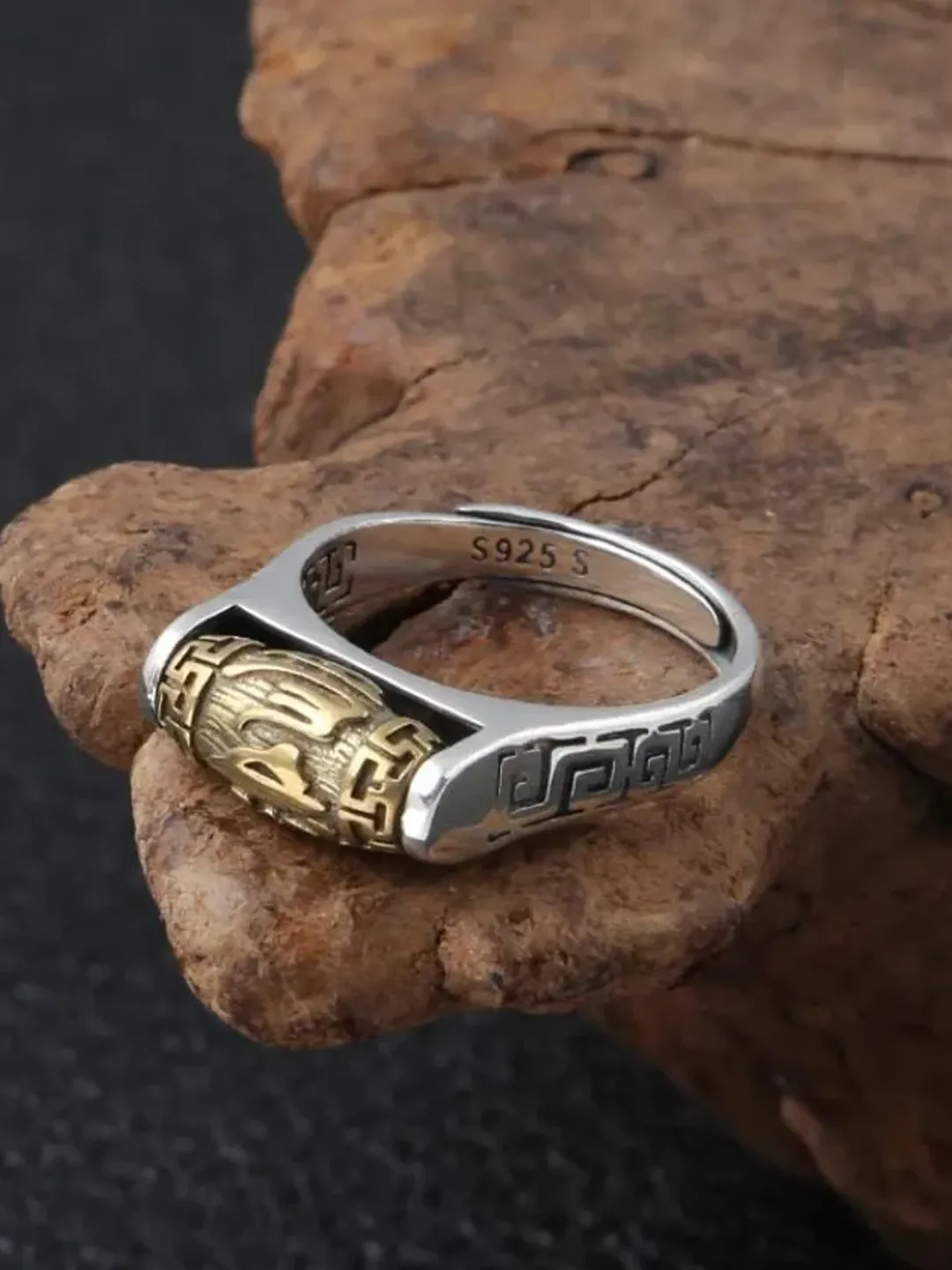 925 Silver Spinner Ring, Unique Spinner Ring, Fidget Spinner Ring, Fidget Ring, Resizeable Spinner Ring, Thailand Ring,Thailand Gift, Fidget