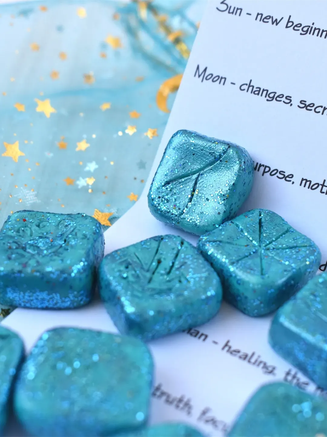 Blue Witch Runes | Witch's Rune Set | Natural Runes | Traditional Witch ...