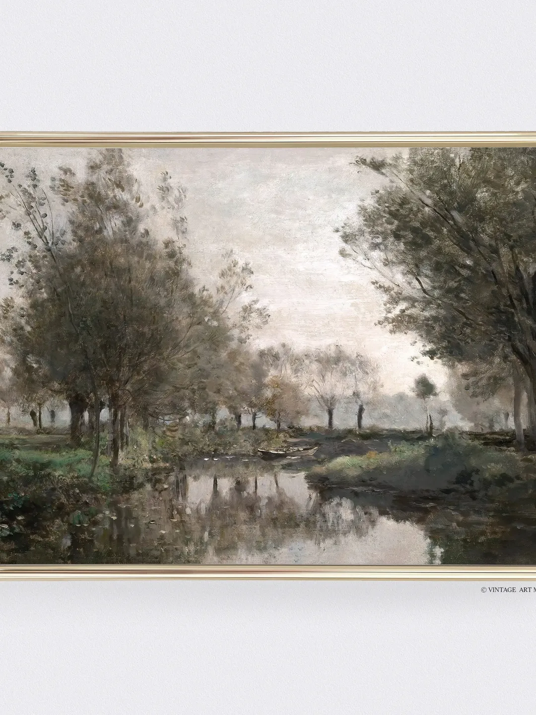 Landscape Painting Vintage Print, Antique Wall Art, Large Printable Decor, Downloadable | 01