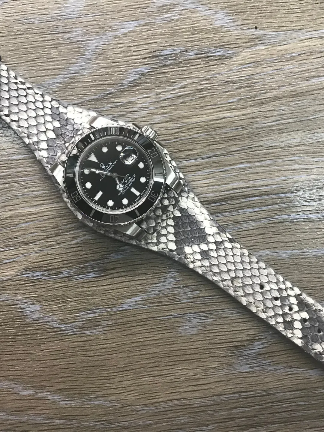 Leather Watch band, Full bund strap, 20mm watch band, Leather watch strap, Cuff Watch band, Grey watch band, 20mm,19mm strap,FREE SHIPPING