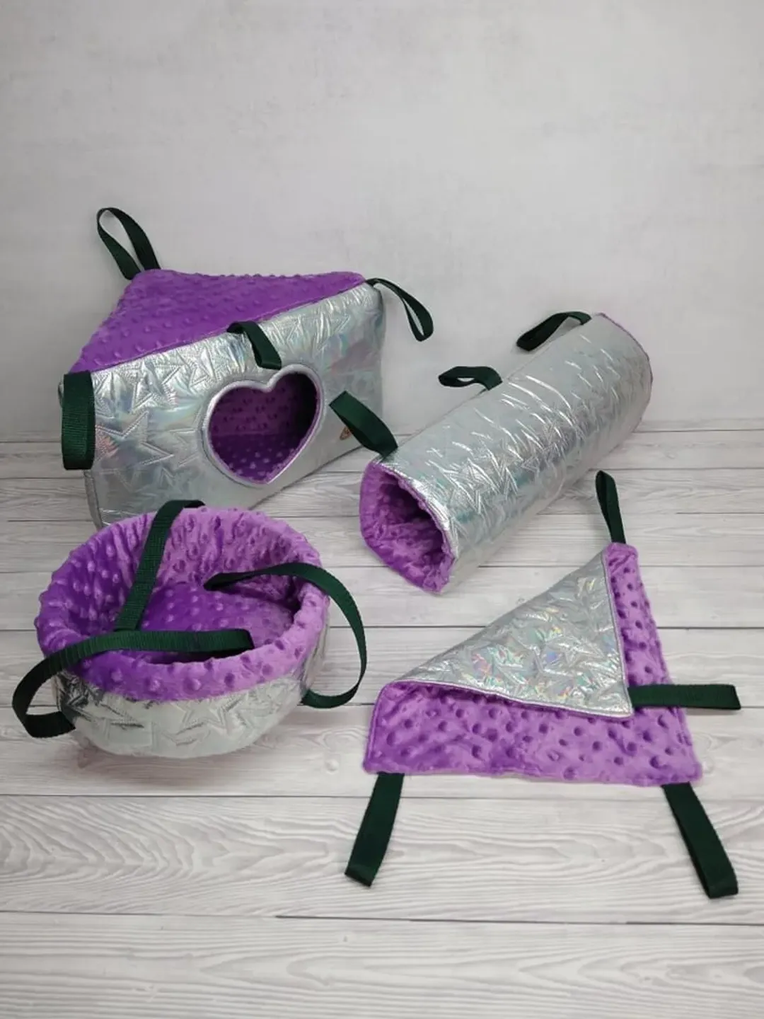 Chinchilla hammock set, rat hammock set, ferret hammock set, chinchilla cage accessories, rat cage accessories,